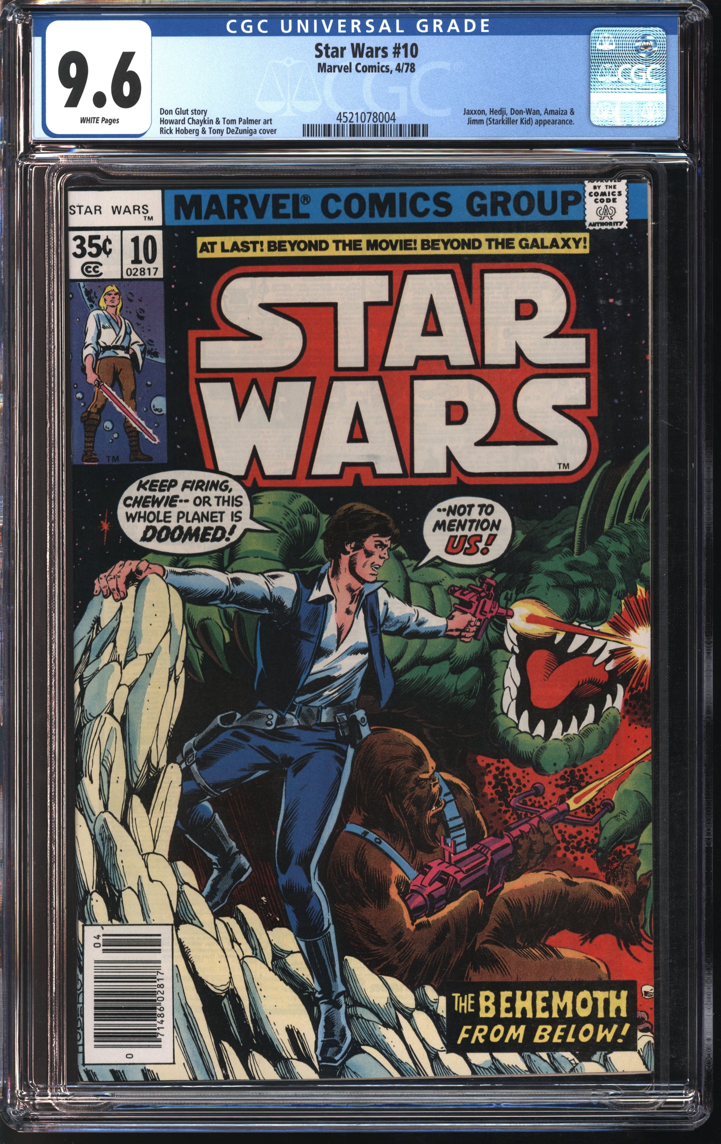 Marvel Comics Star Wars #10 4/78 CGC 9.6 White Pages