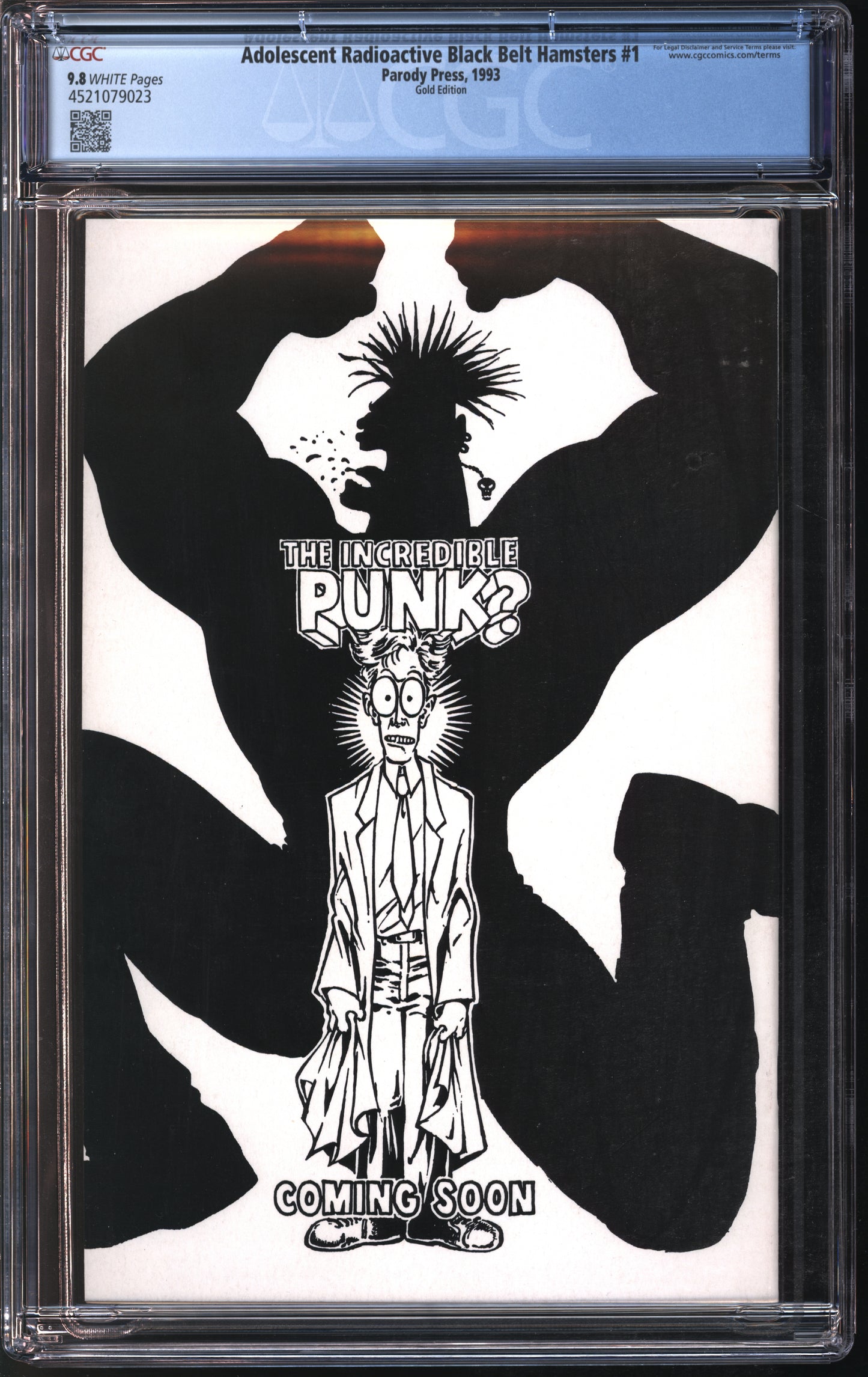 Parody Press Adolescent Radioactive Black Belt Hamsters #1 1993 Gold Edition CGC 9.8 White Pages