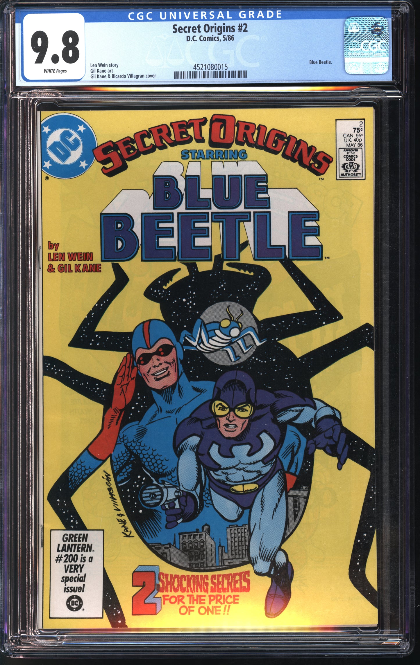 D.C Comics Secret Origins #2 5/86 CGC 9.8 White Pages