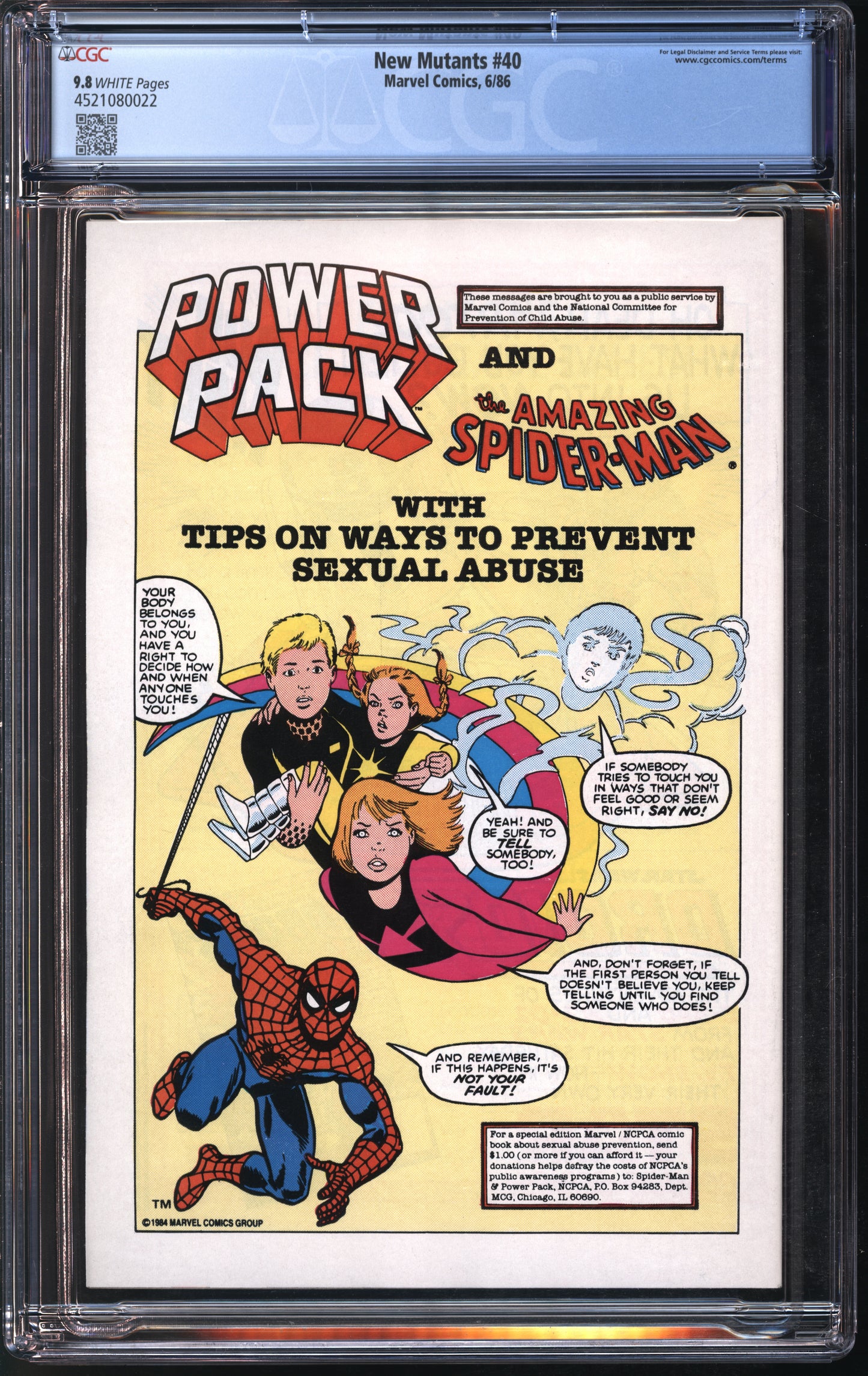 Marvel New Mutants #40 6/86 CGC 9.8 White Pages