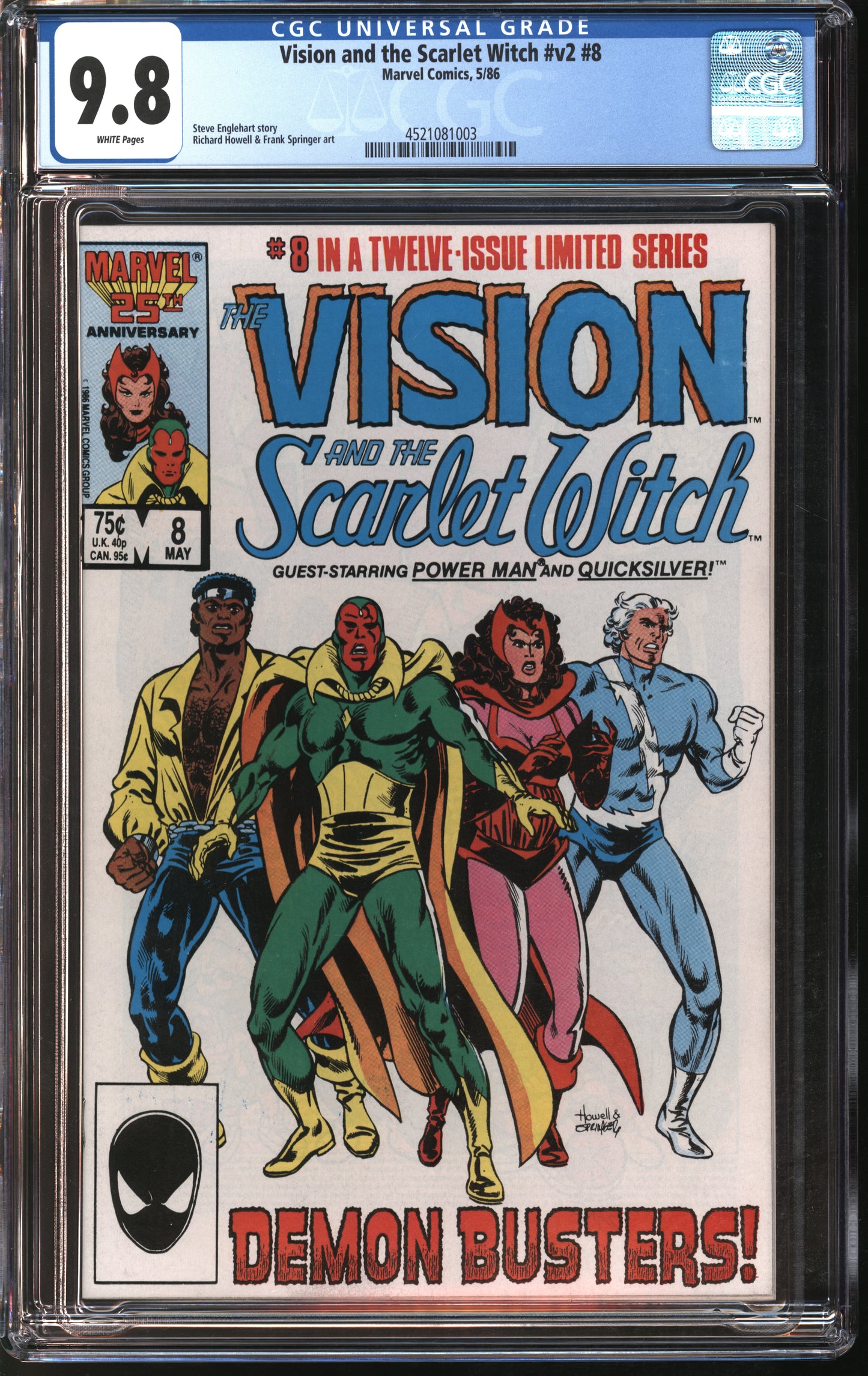 Marvel Comics Vision and Scralet Witch #v2 #8 5/86 CGC 9.8 White Pages