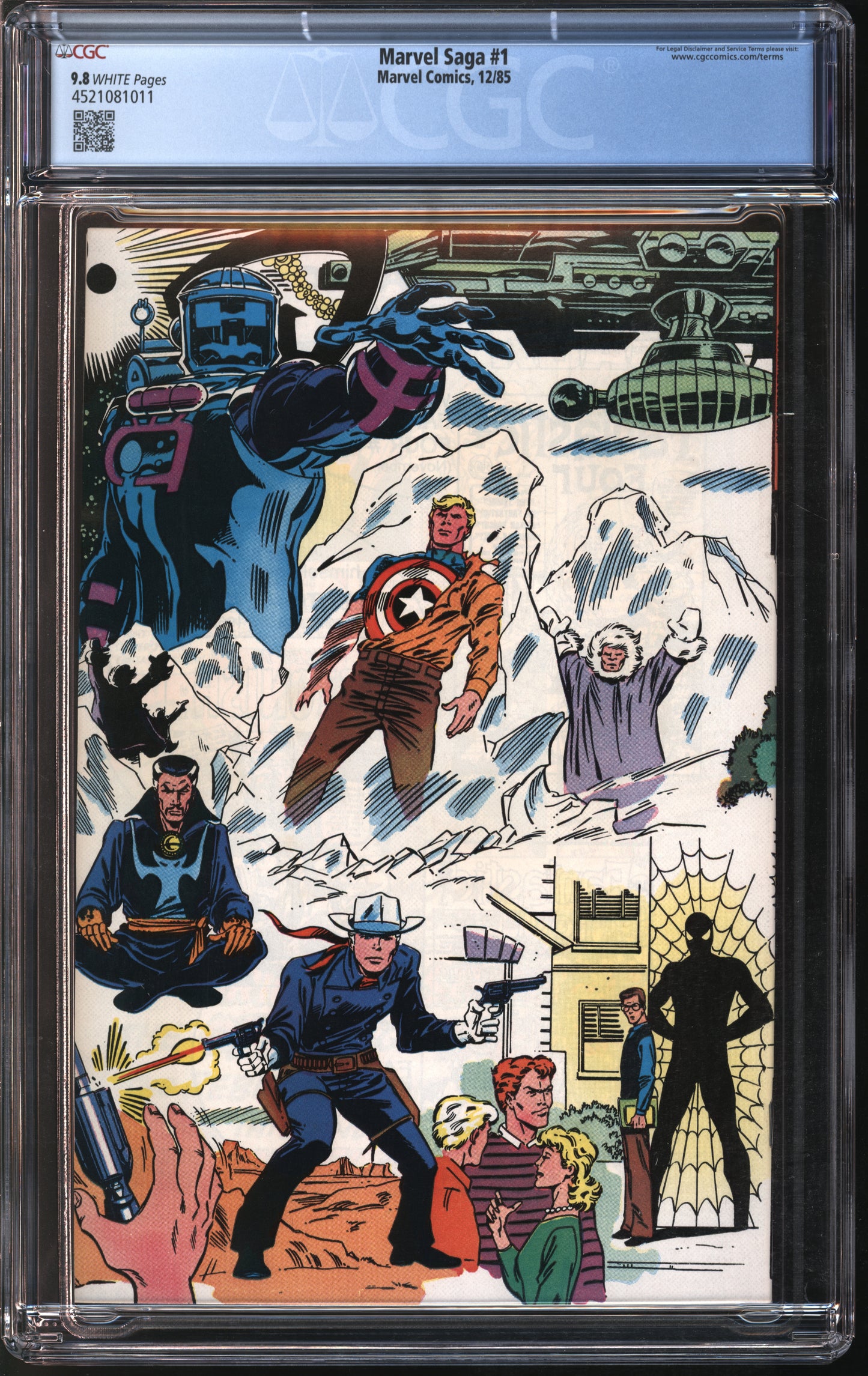 Marvel Comics Marvel Saga #1 12/85 CGC 9.8 White Pages