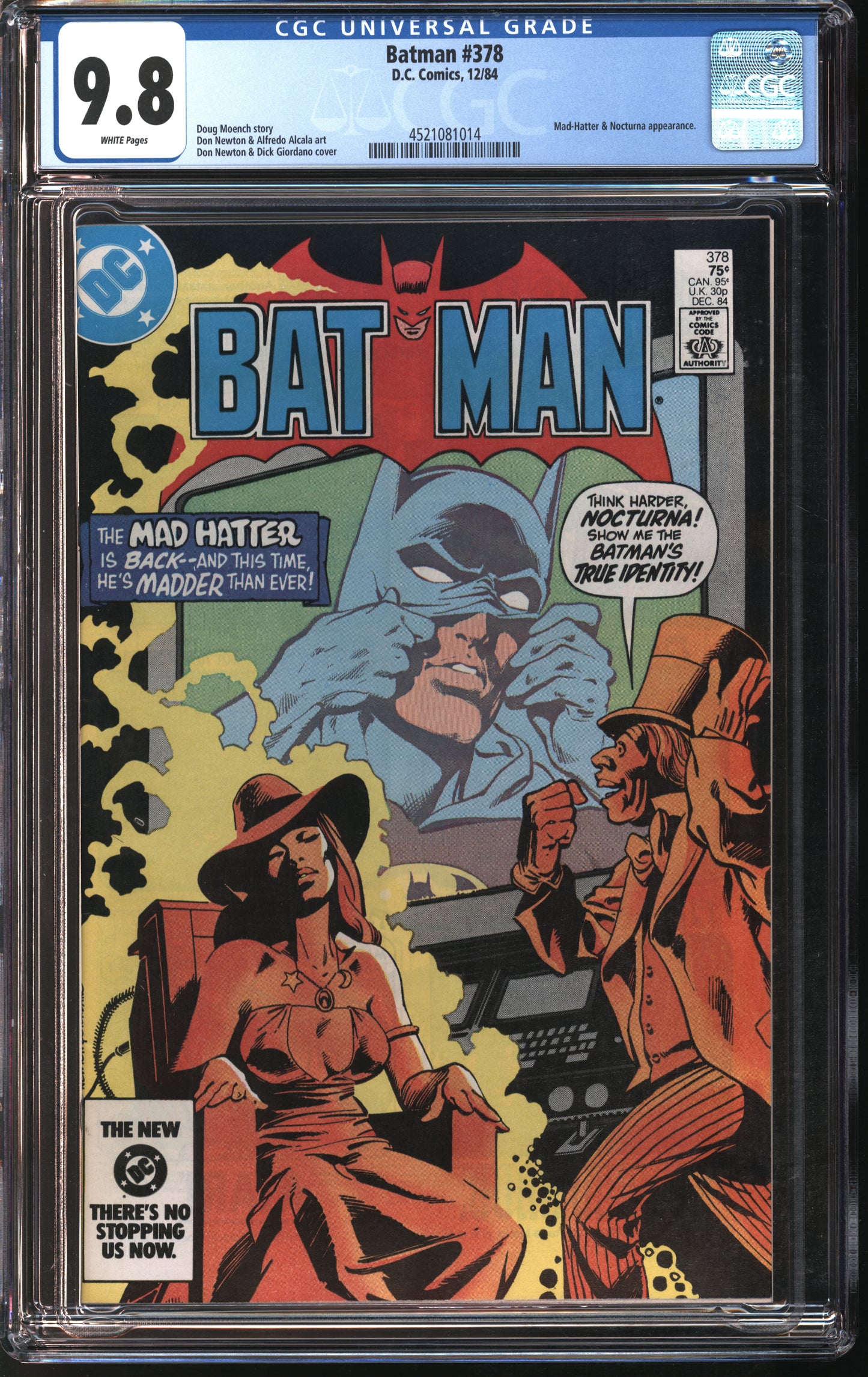 D.C. Comics Batman #378 12/84 CGC 9.8 White Pages