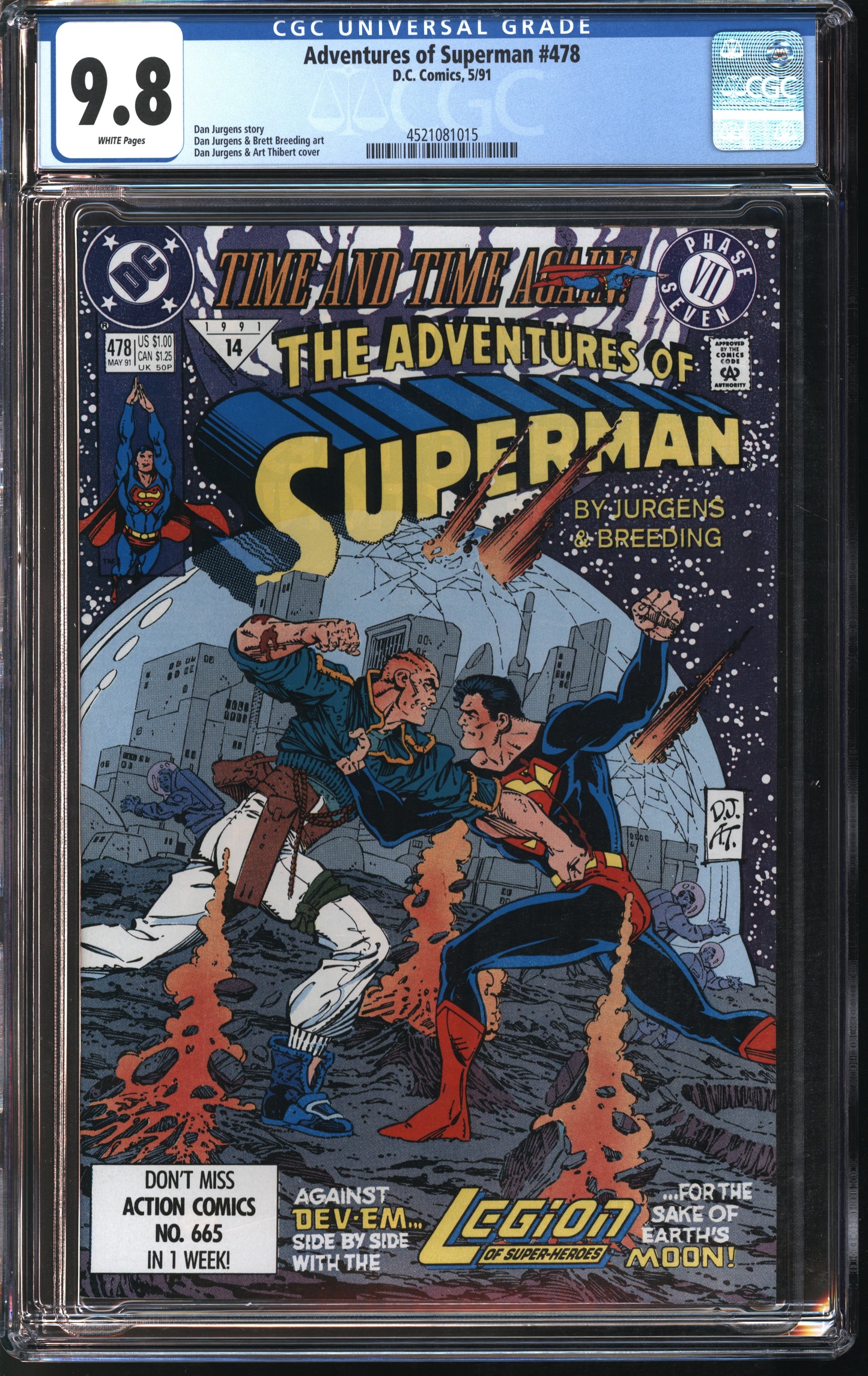 D.C. Comics Batman #478 5/91 CGC 9.8 White Pages
