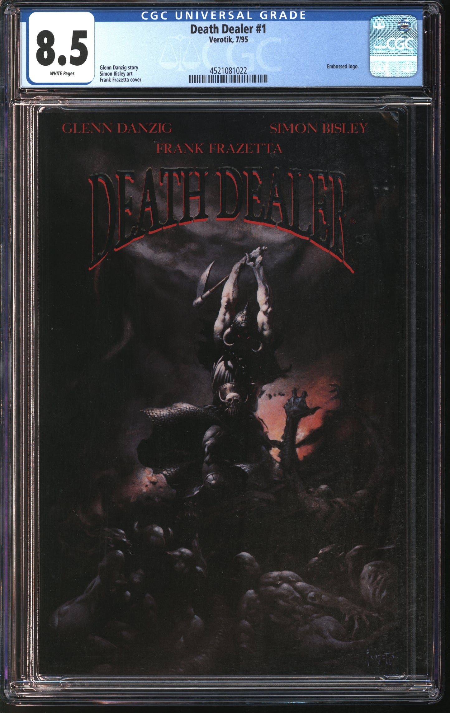 Verotik Death Dealer #1 7/95 CGC 8.5 White Pages