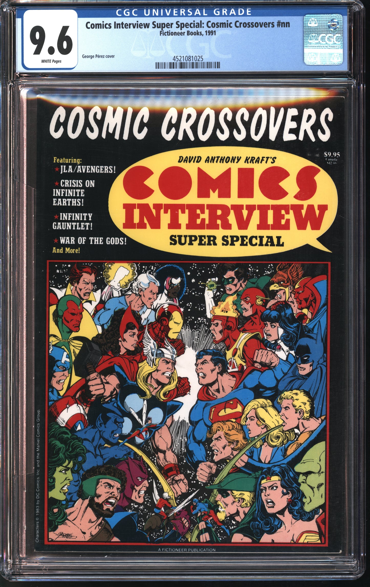 Fictioneer Books Cosmic Interview Super Special: Cosmic Crossovers #nn 1991 CGC 9.6 White Pages