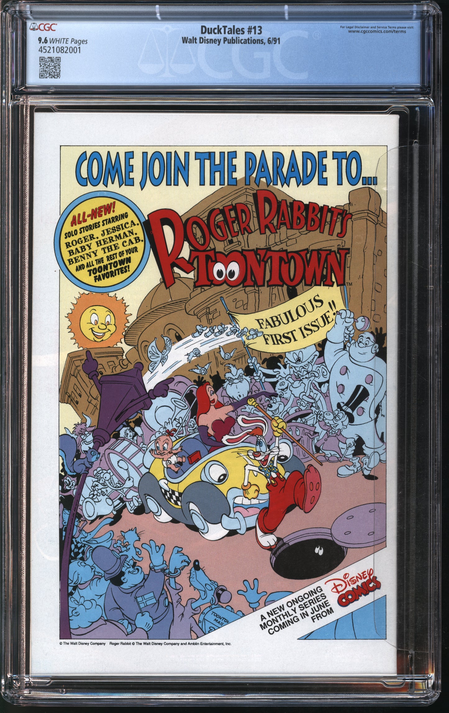 Walt Disney Publications Ducktales #13 6/91 CGC 9.6 White Pages