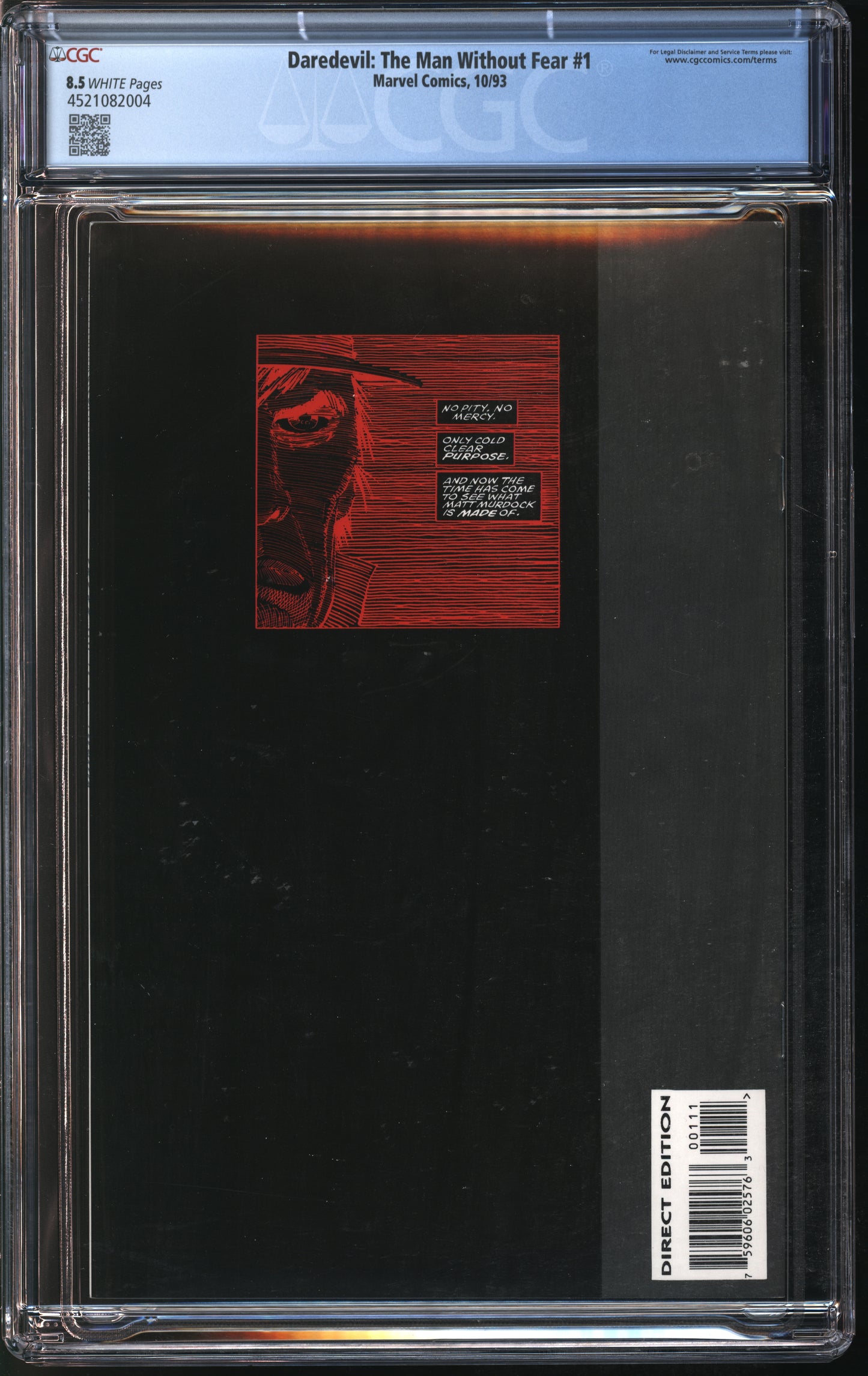 Daredevil: The Man without Fear #1 10/93 CGC 8.5 White Pages