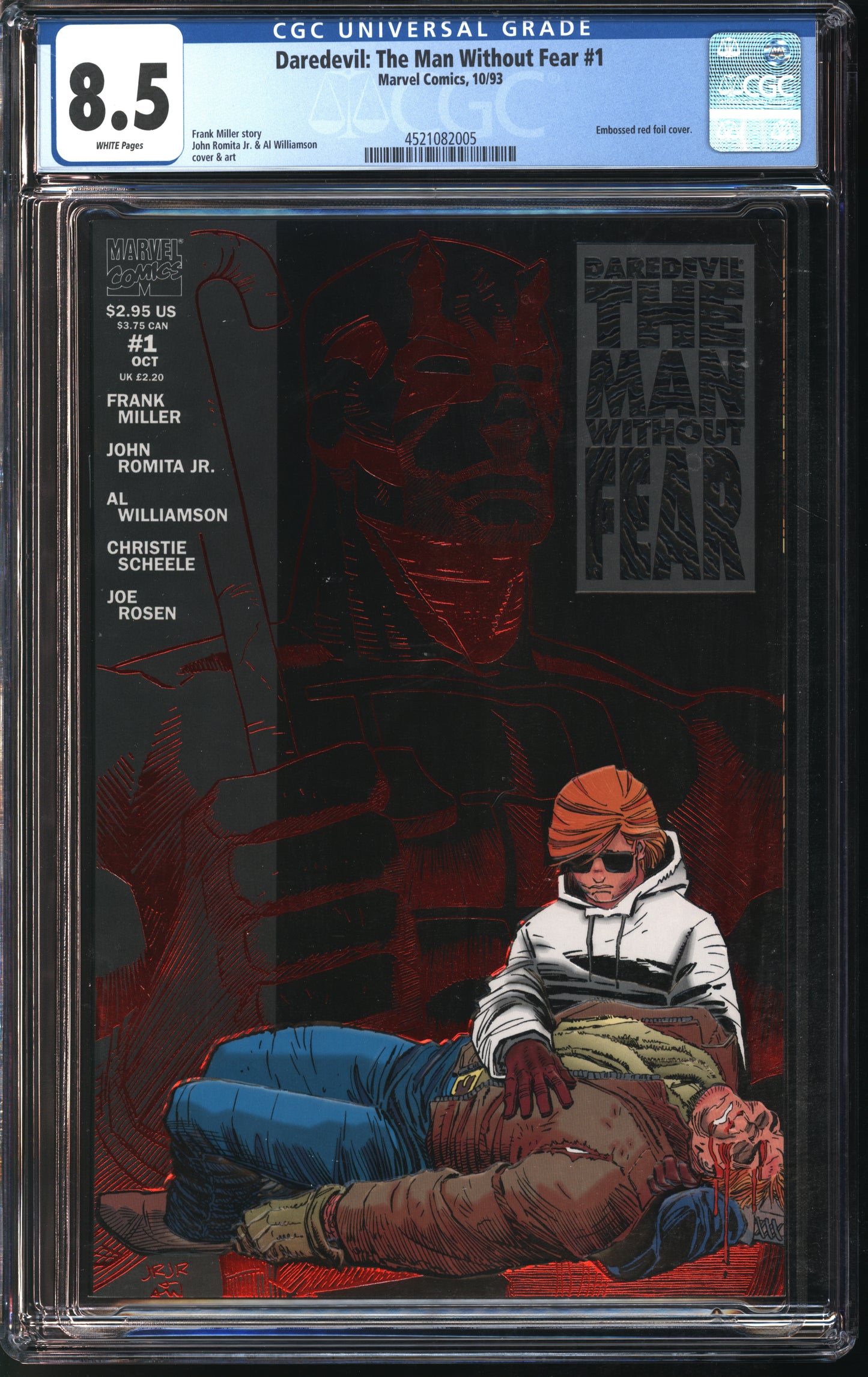 Marvel Daredevil: The Man without Fear #1 10/93 CGC 8.5 White Pages