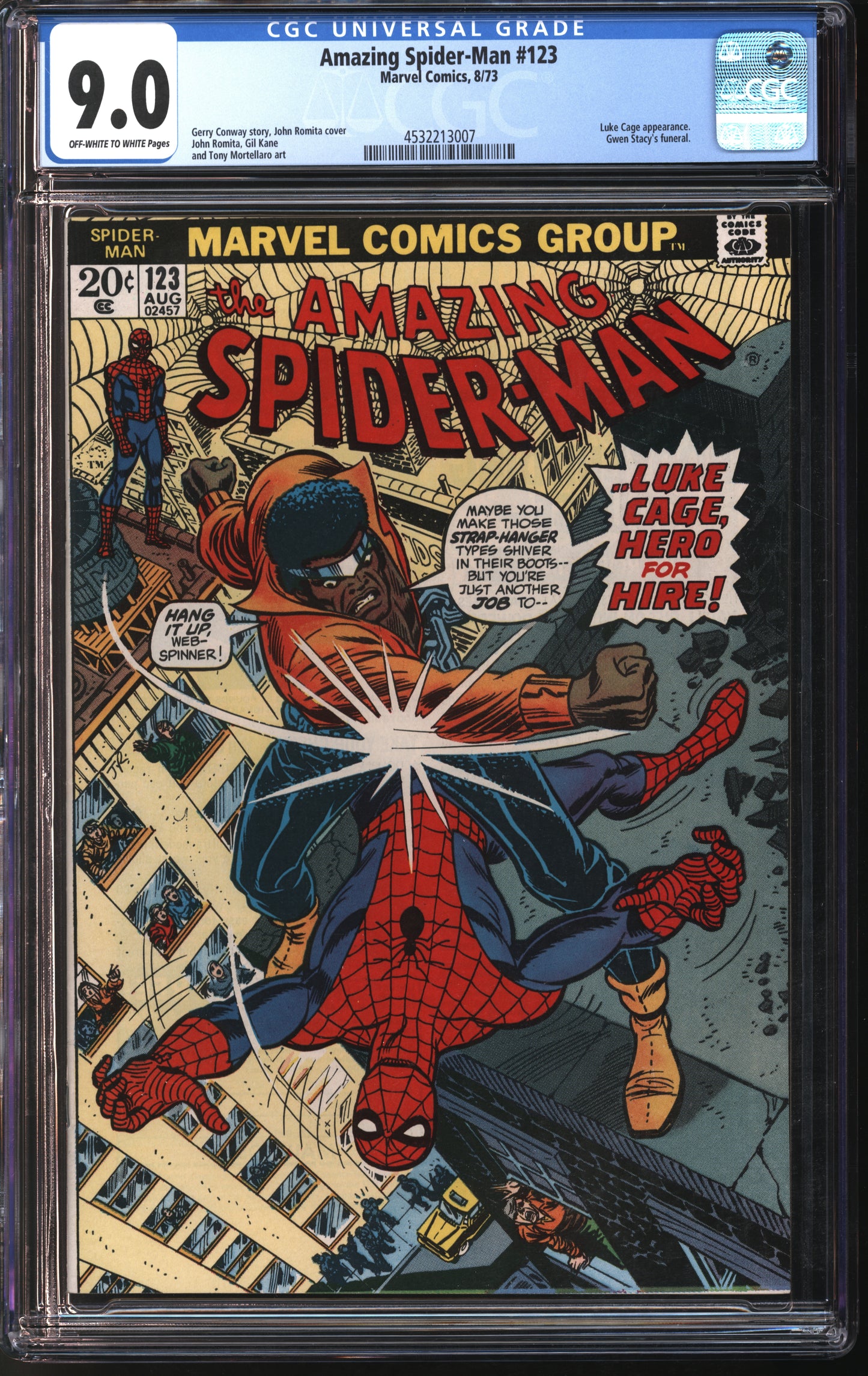 Marvel Comics Amazing Spider-Man #123 8/73 CGC 9.0 White Pages