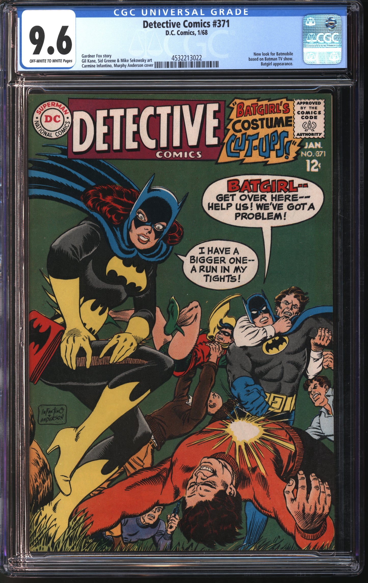 D.C. Comics Detective Comics #371 CGC 9.6 Off-White to White Pages