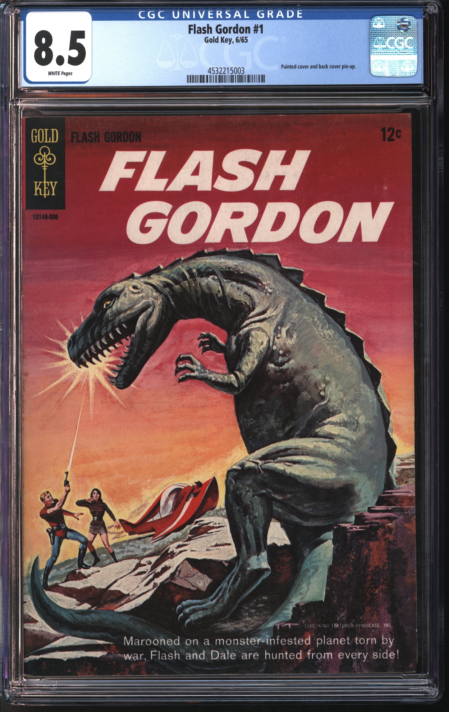 Gold Key Flash Gordan #1 6/65 CGC 8.5 White Pages
