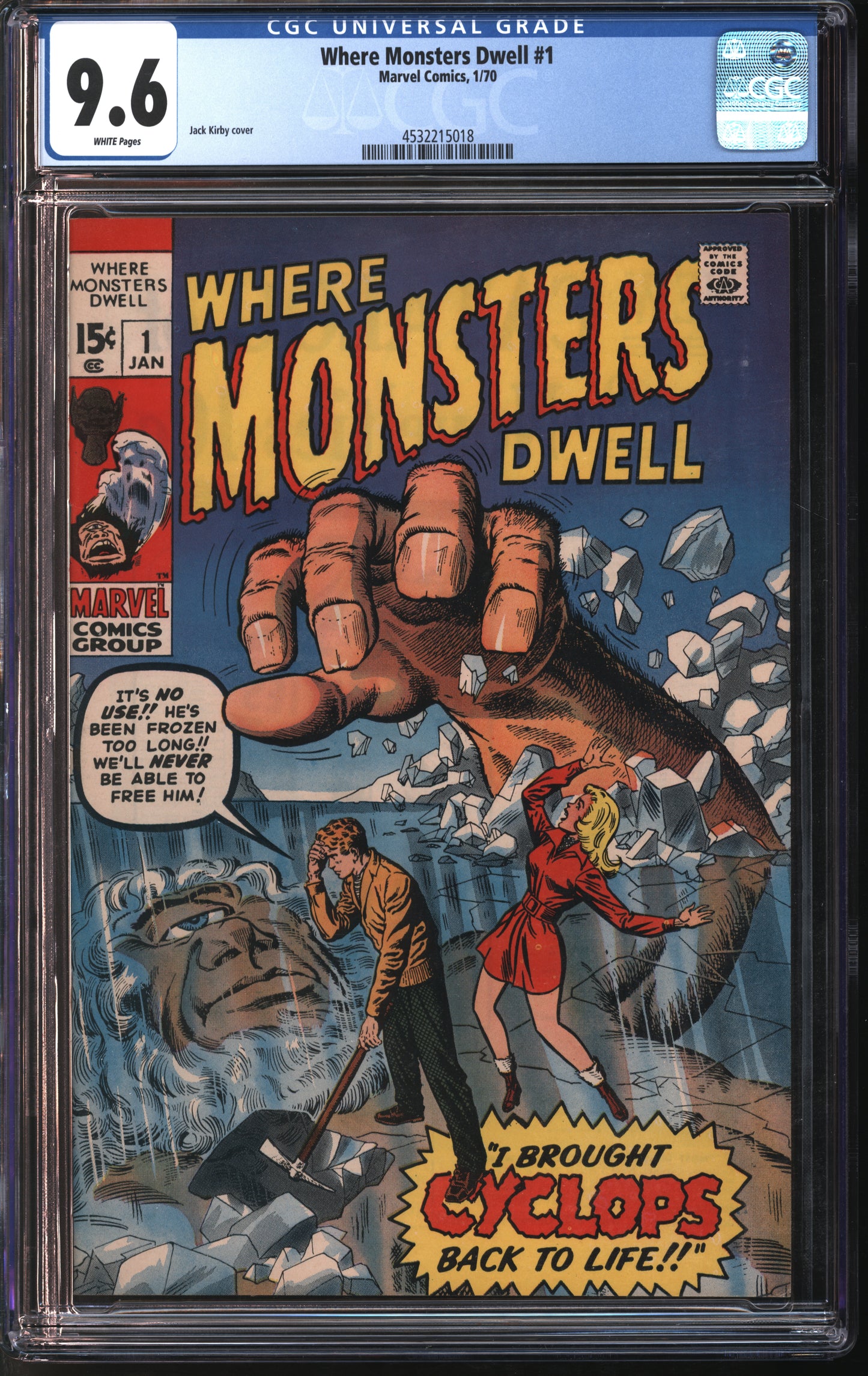 Marvel Comics Where the Monsters Dwell #1 1/70 CGC 9.6 White Pages