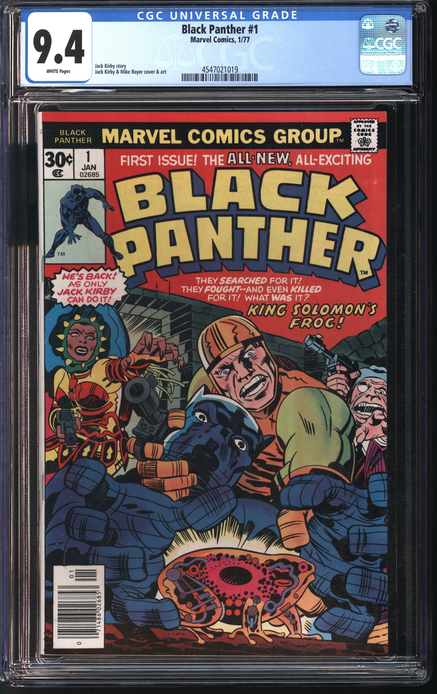 Marvel Comics Black Panther #1 1/77 CGC 9.4 White Pages
