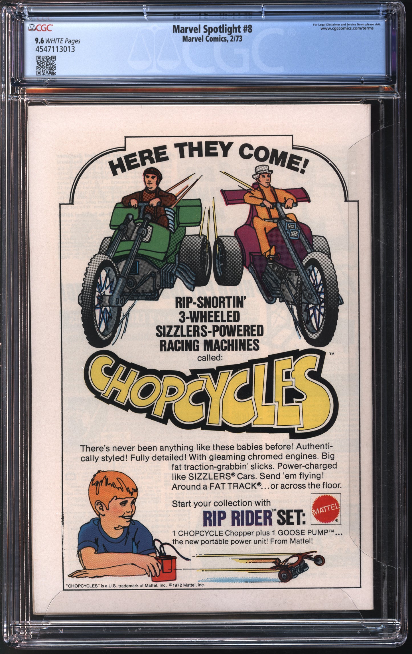 Marvel Comics Marvel Spotlight #8 2/73 CGC 9.6 White Page