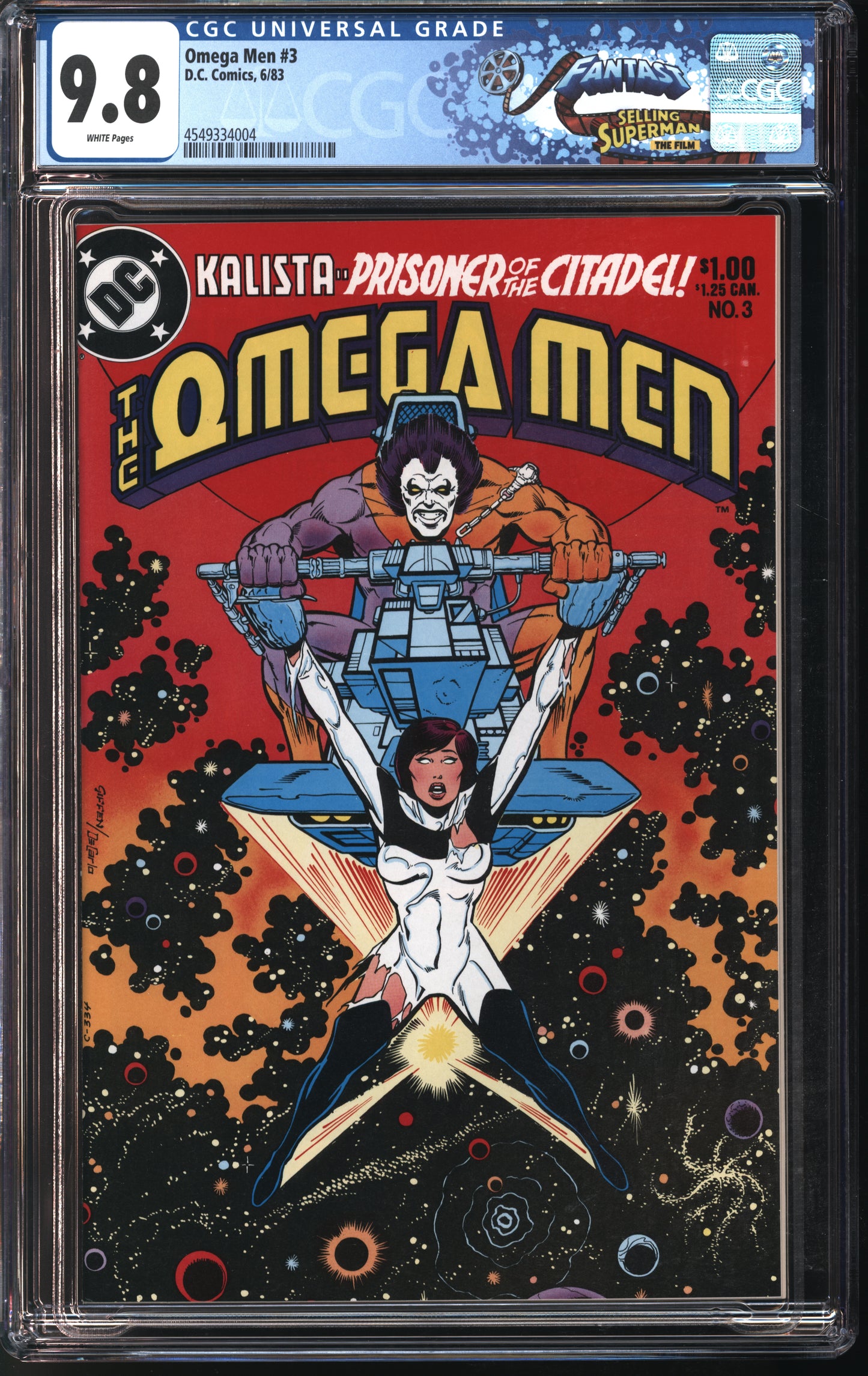 D.C. Comics Omega Men #3 6/83 FANTAST CGC 9.8 White Pages
