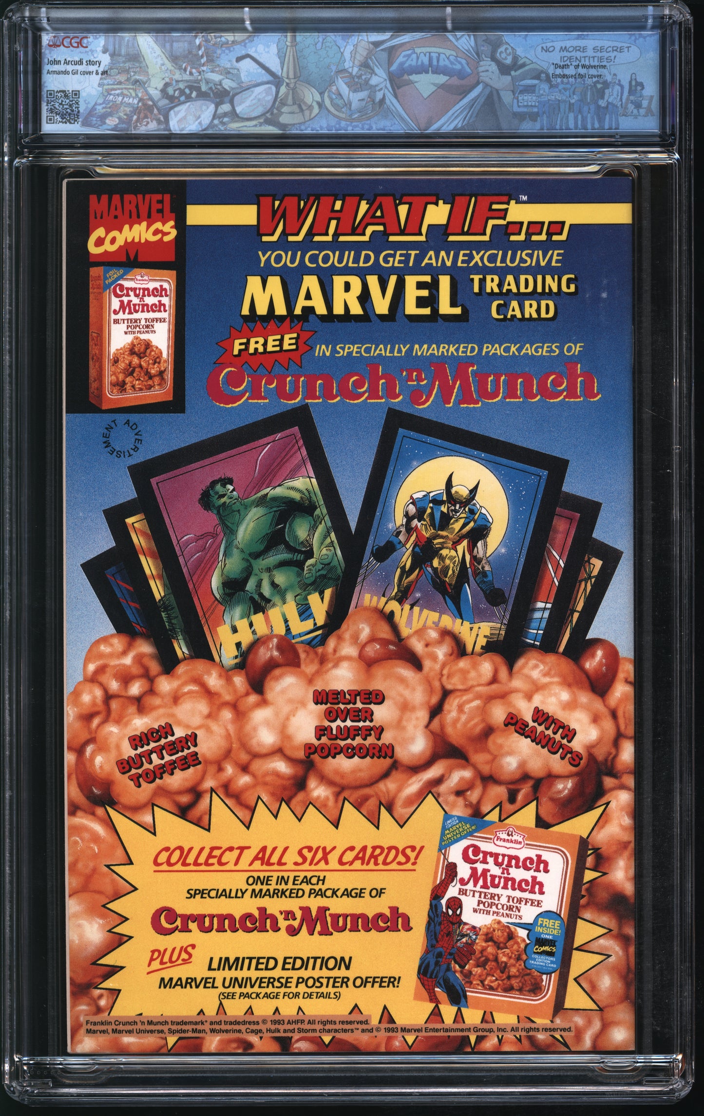 Marvel Comics What If... #50 6/93 FANTAST CGC 9.8 White Pages