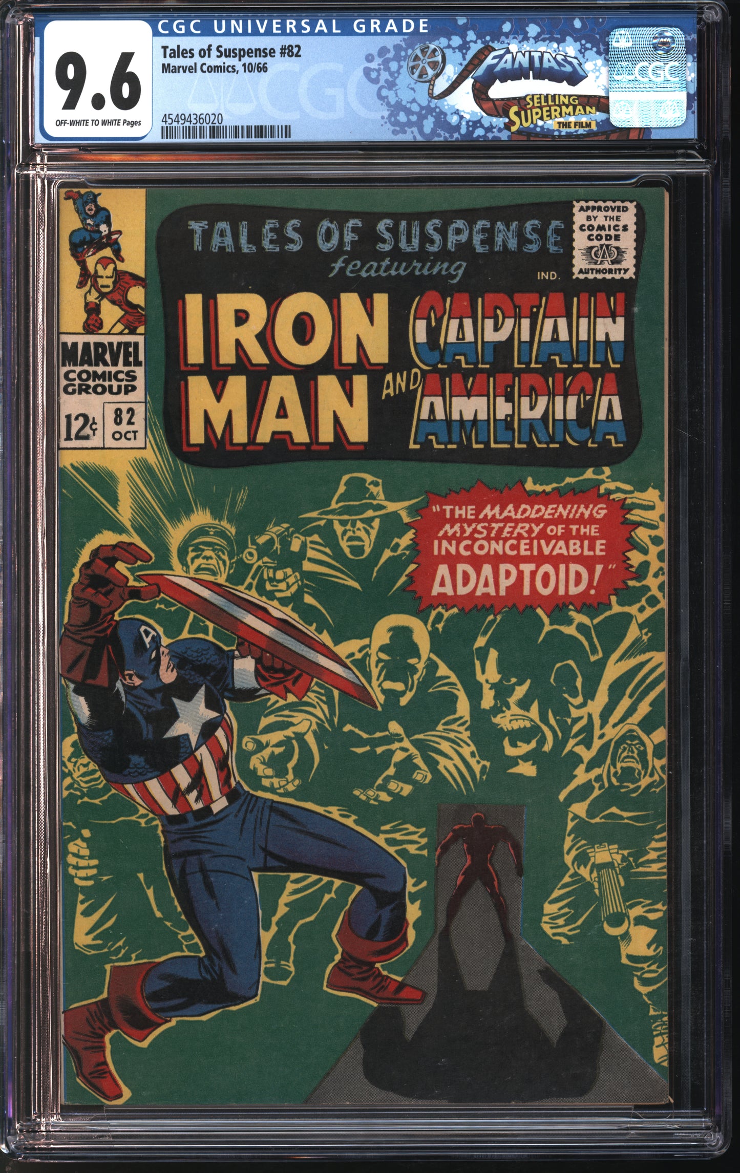 Marvel Comics Tales of Suspense #82 10/66 FANTAST CGC 9.6 Off-White to White Pages