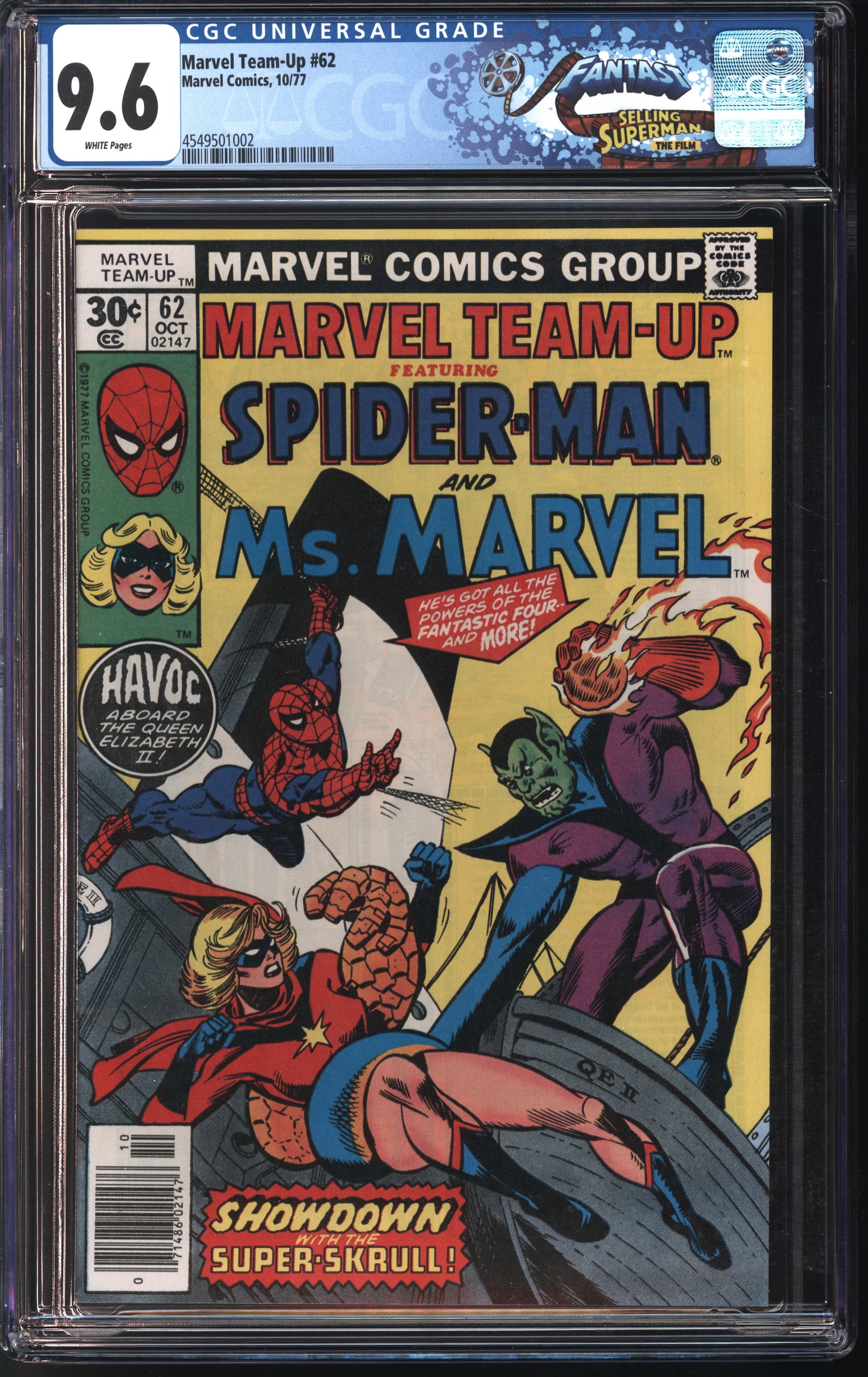 Marvel Comics Marvel Team-Up #62 10/77 FANTAST CGC 9.6 White Pages