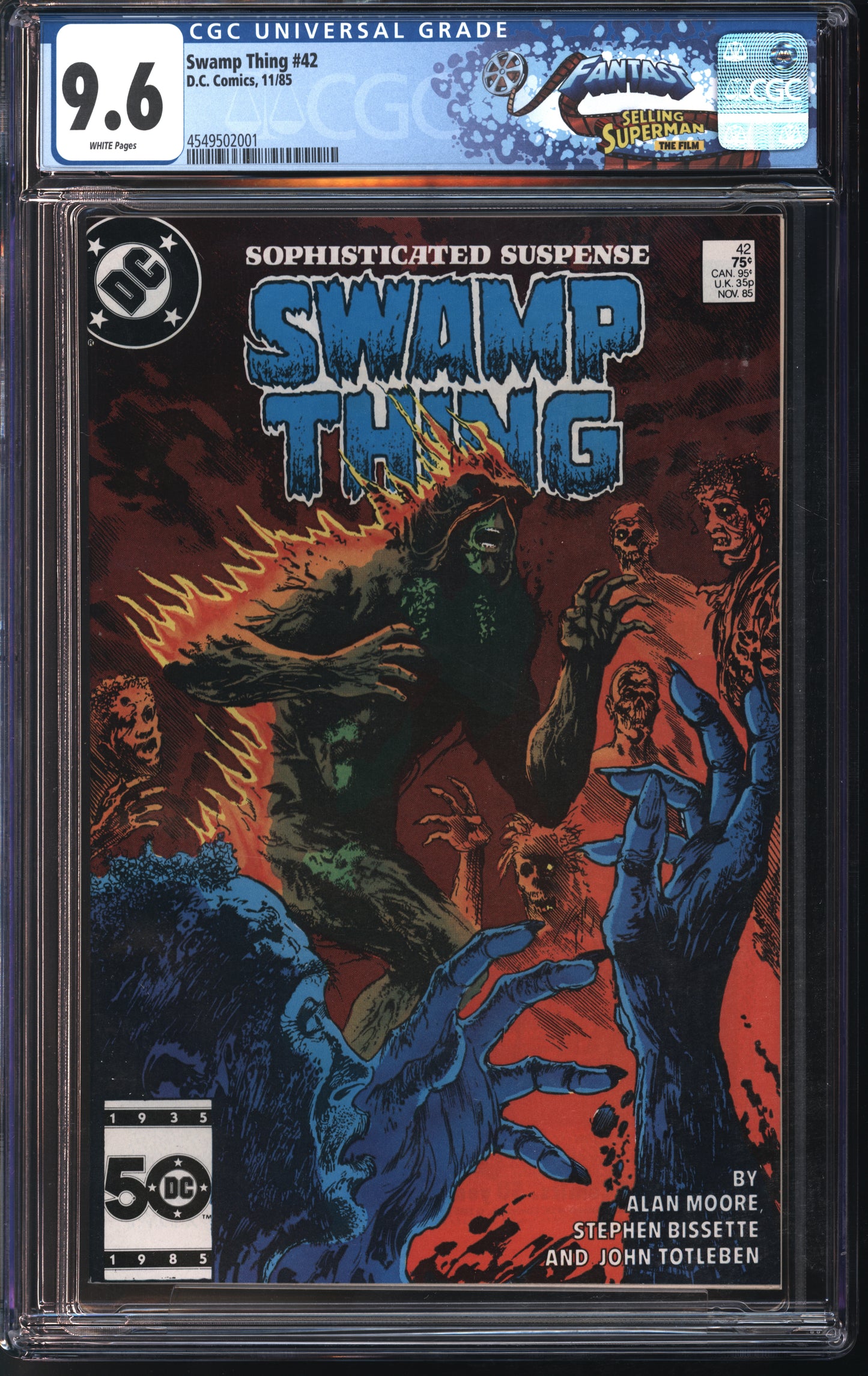 D.C. Comics Swamp Thing #42 11/85 FANTAST CGC 9.6 White Pages