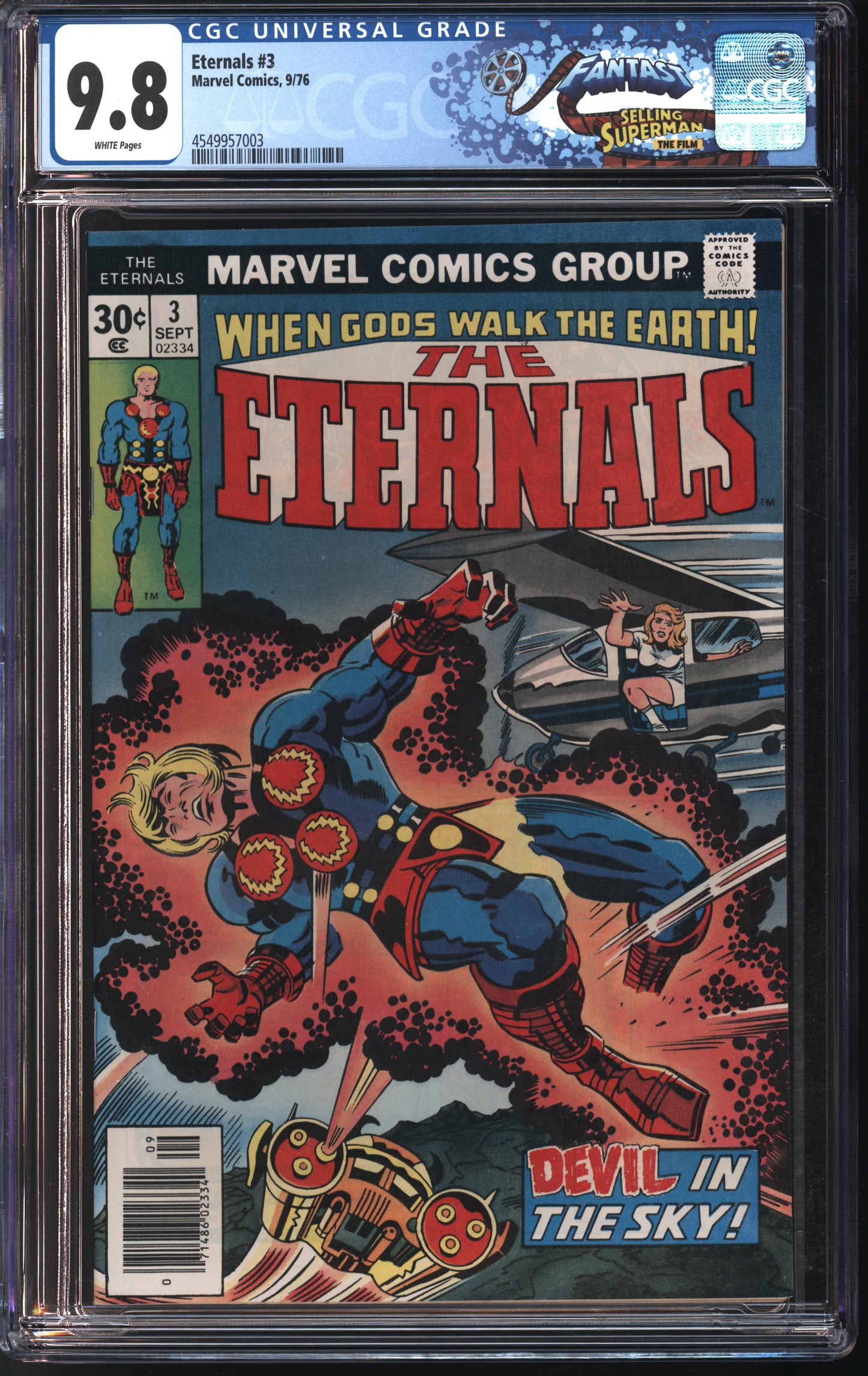 Marvel Comics Eternals #3 9/76 CGC FANTAST 9.8 White Pages