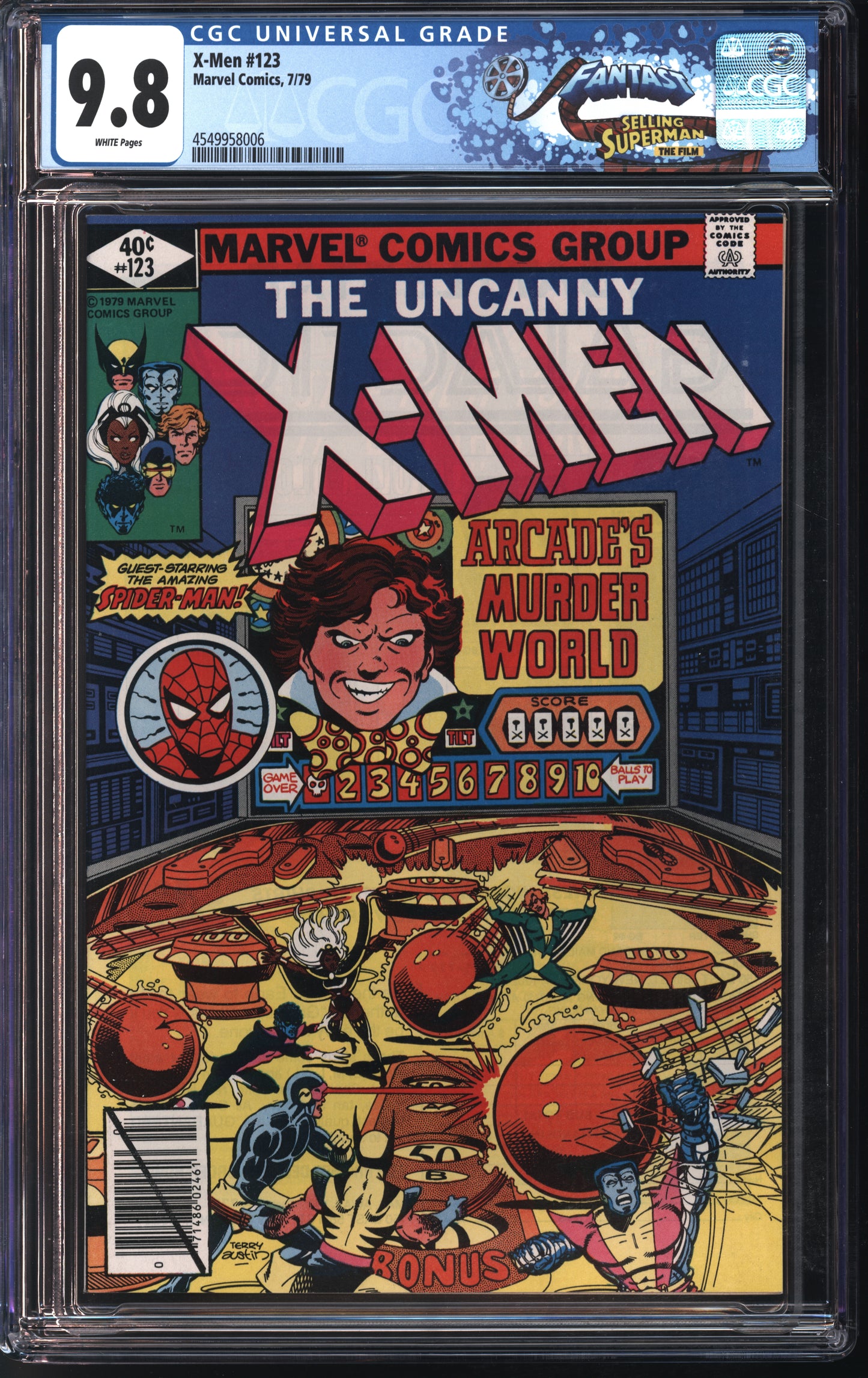 Marvel Comics X-men #123 7/79 FANTAST CGC 9.8 White Pages