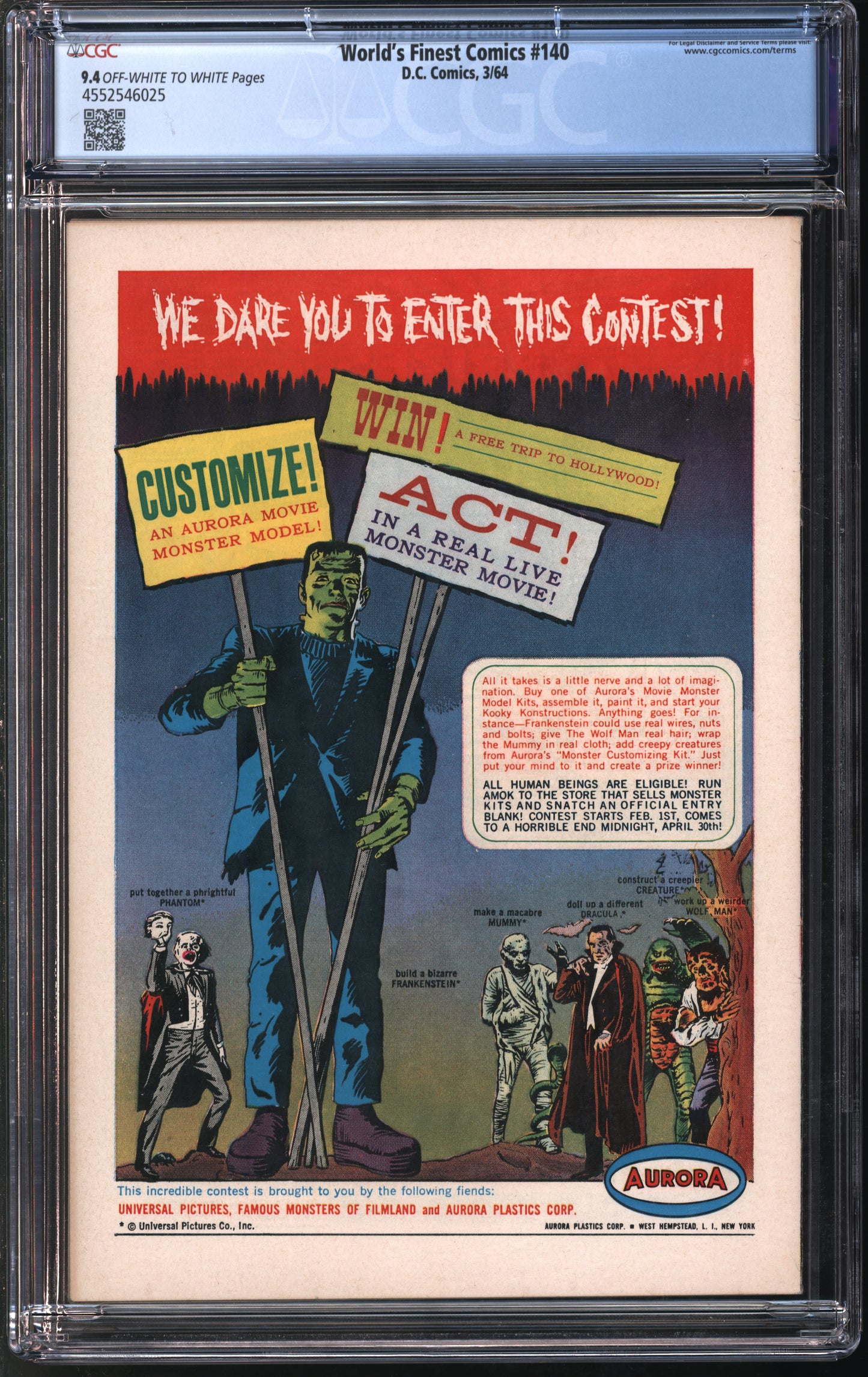 D.C. Comics World's Finest Comics #139 2/64 CGC 8.0 White Pages