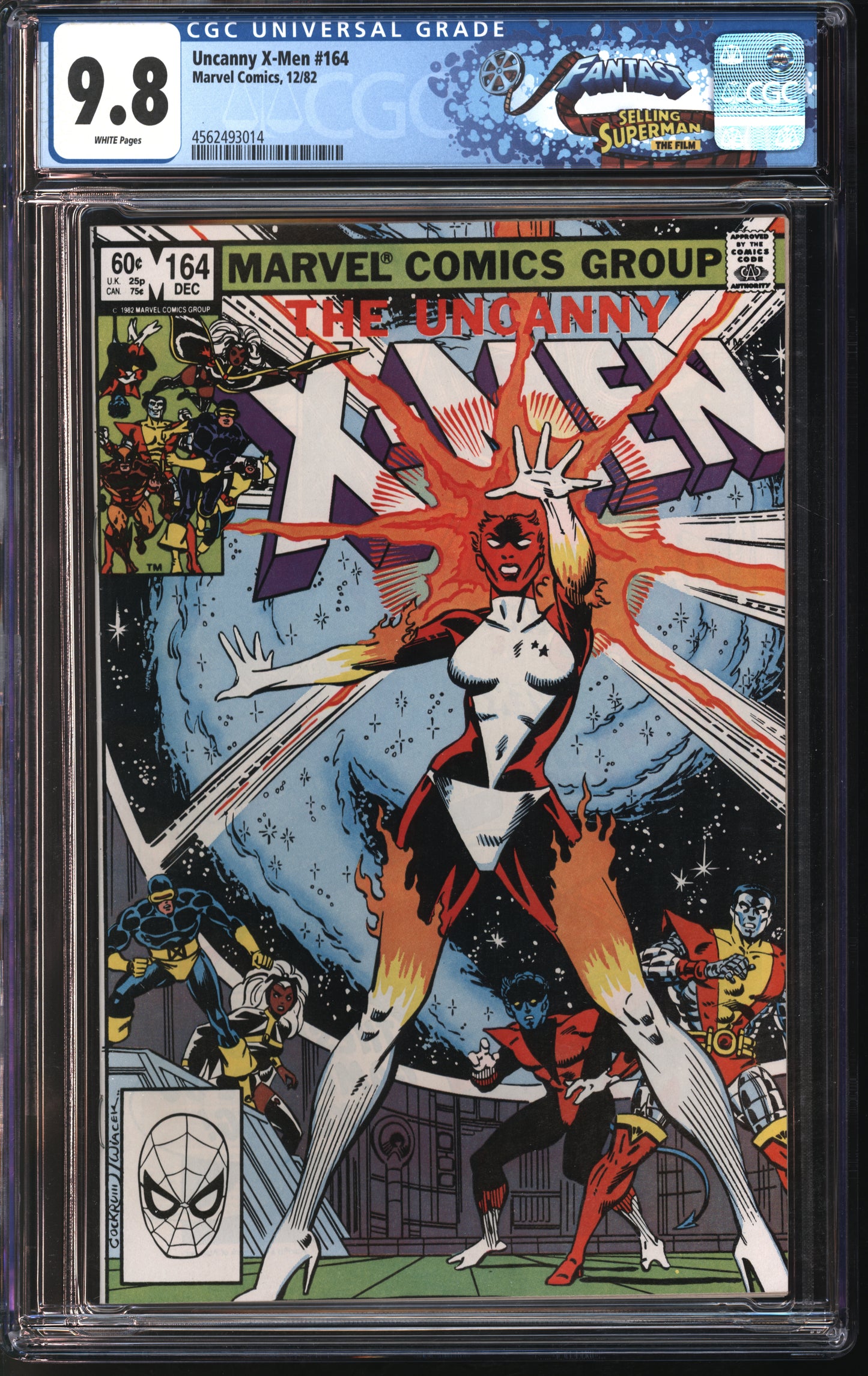 Marvel Comics Uncanny X-men #164 12/82 FANTAST CGC 9.8 White Pages