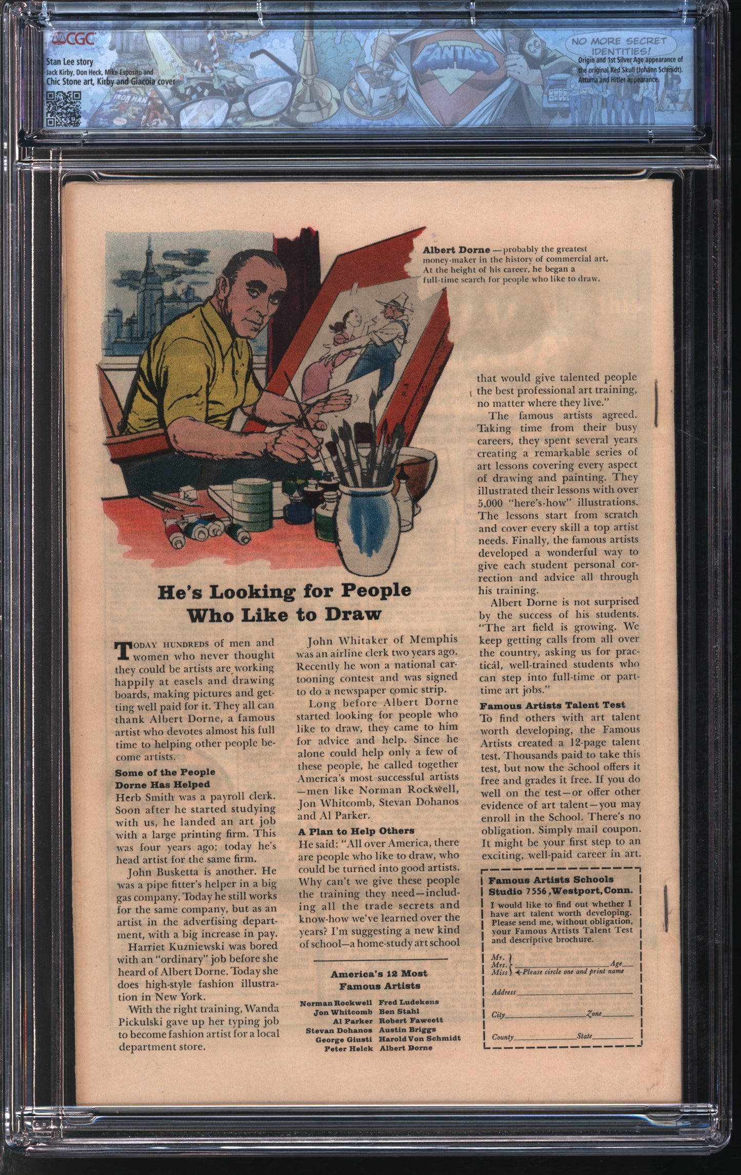 Marvel Comics Tales of Suspense #66 6/65 FANTAST CGC 7.0 Off-White to White Pages