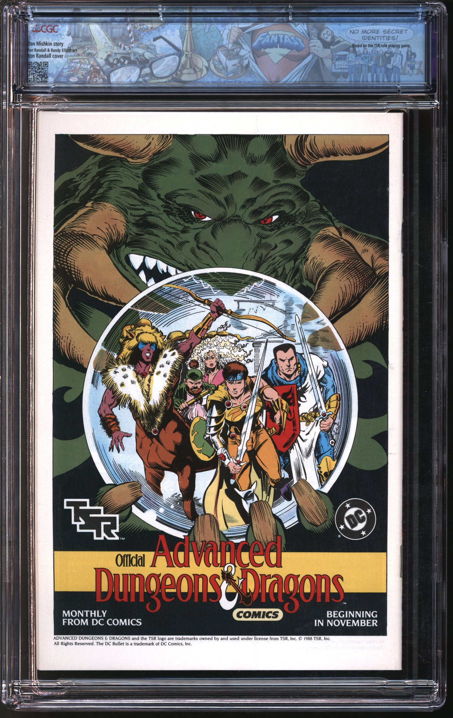 D.C. Comics Dragonlance #1 12/88 Newsstand Edition FANTAST CGC 9.8 White Pages
