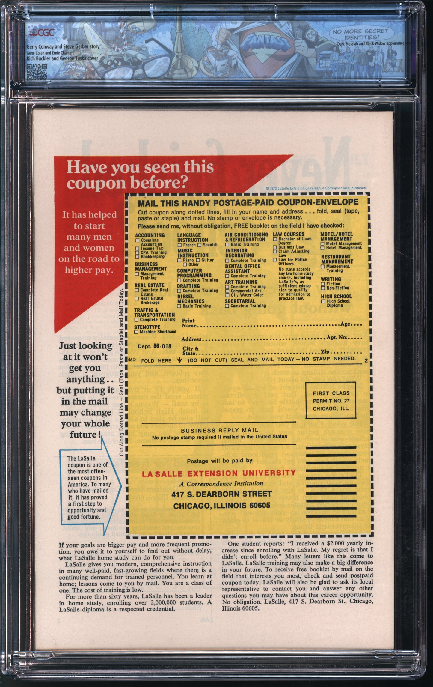 Marvel Comics Daredevil #98 4/73 FANTAST CGC 9.6 White Pages