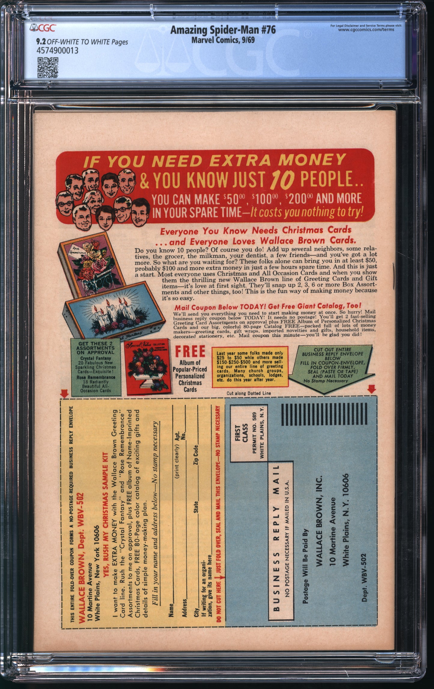 Marvel Comics Amazing Spider-Man #76 9/69 CGC 9.2 Off-White to White Pages