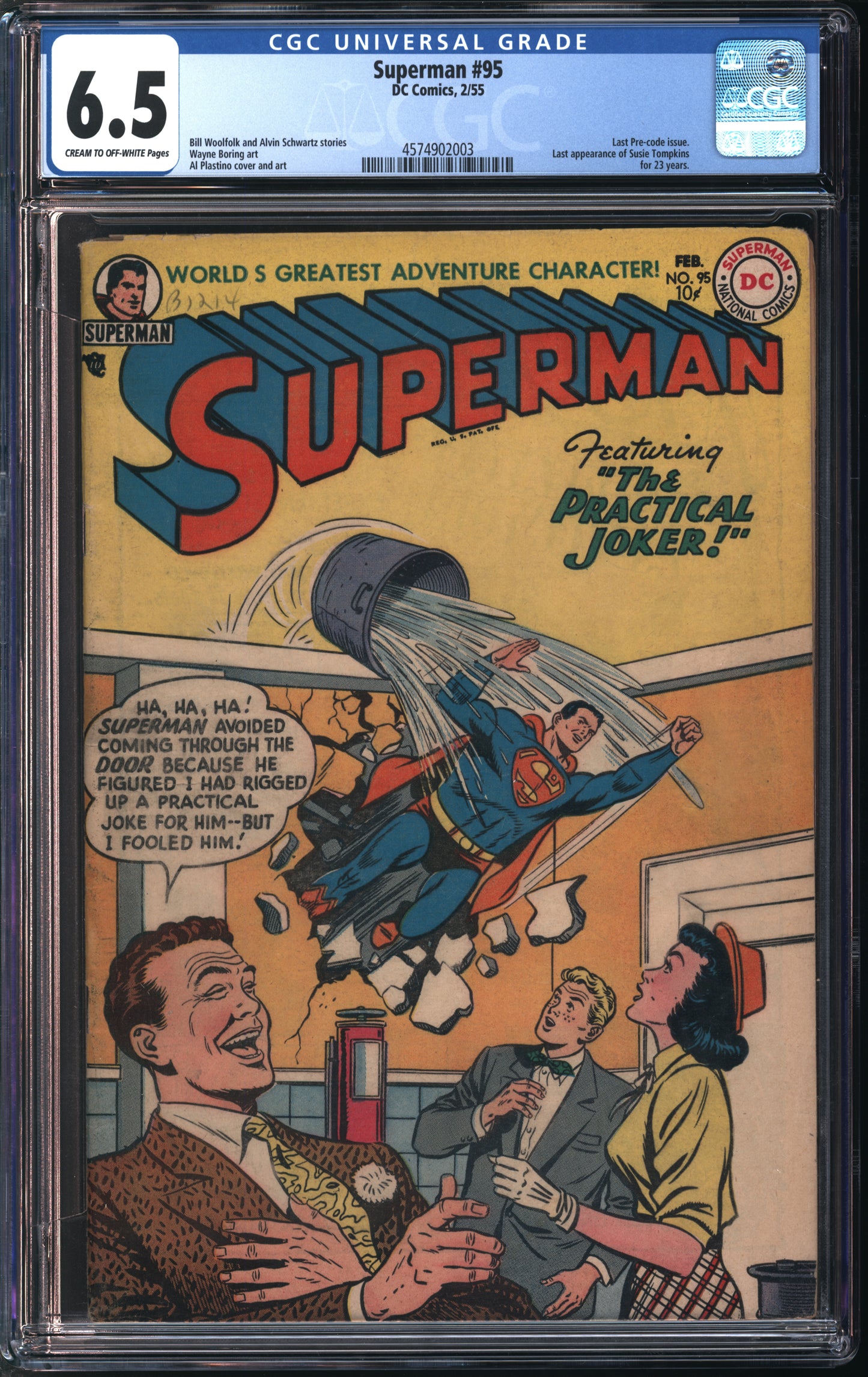 D.C. Comics Superman #95 2/55 CGC 6.5 Cream to Off-White