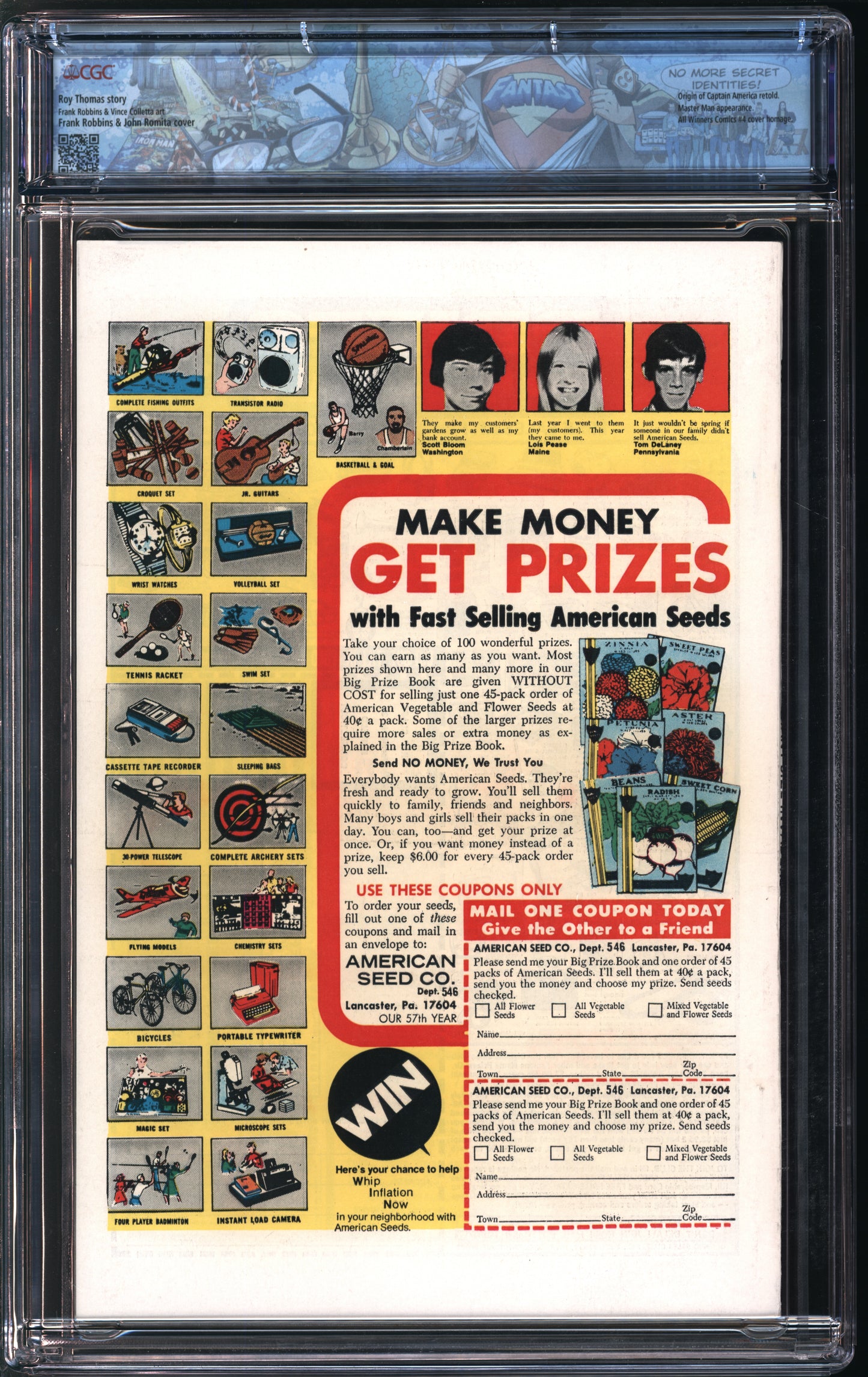 Marvel Comics Giant-Size Invaders #1 6/75 FANTAST CGC 9.8 White Pages