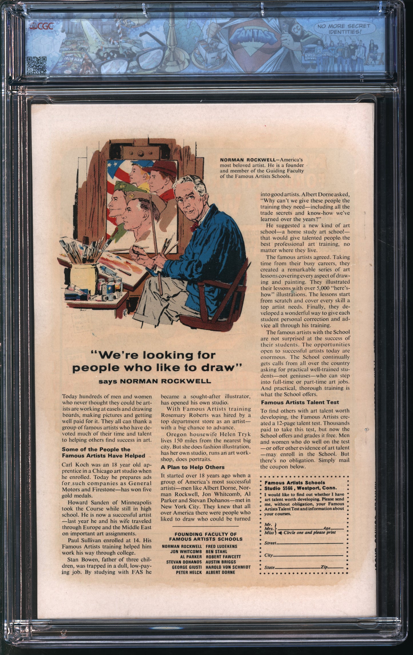 Marvel Collectors' Items Classics #12 12/67 FANTAST CGC 9.6 White Pages