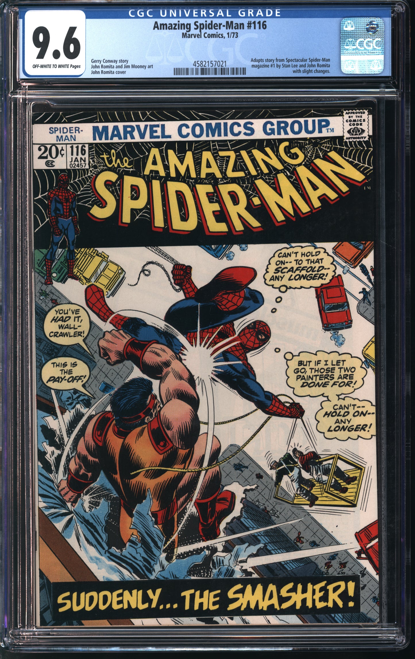 Marvel Comics Amazing Spider-Man #116 1/73 CGC 9.6 Off-White to White Pages
