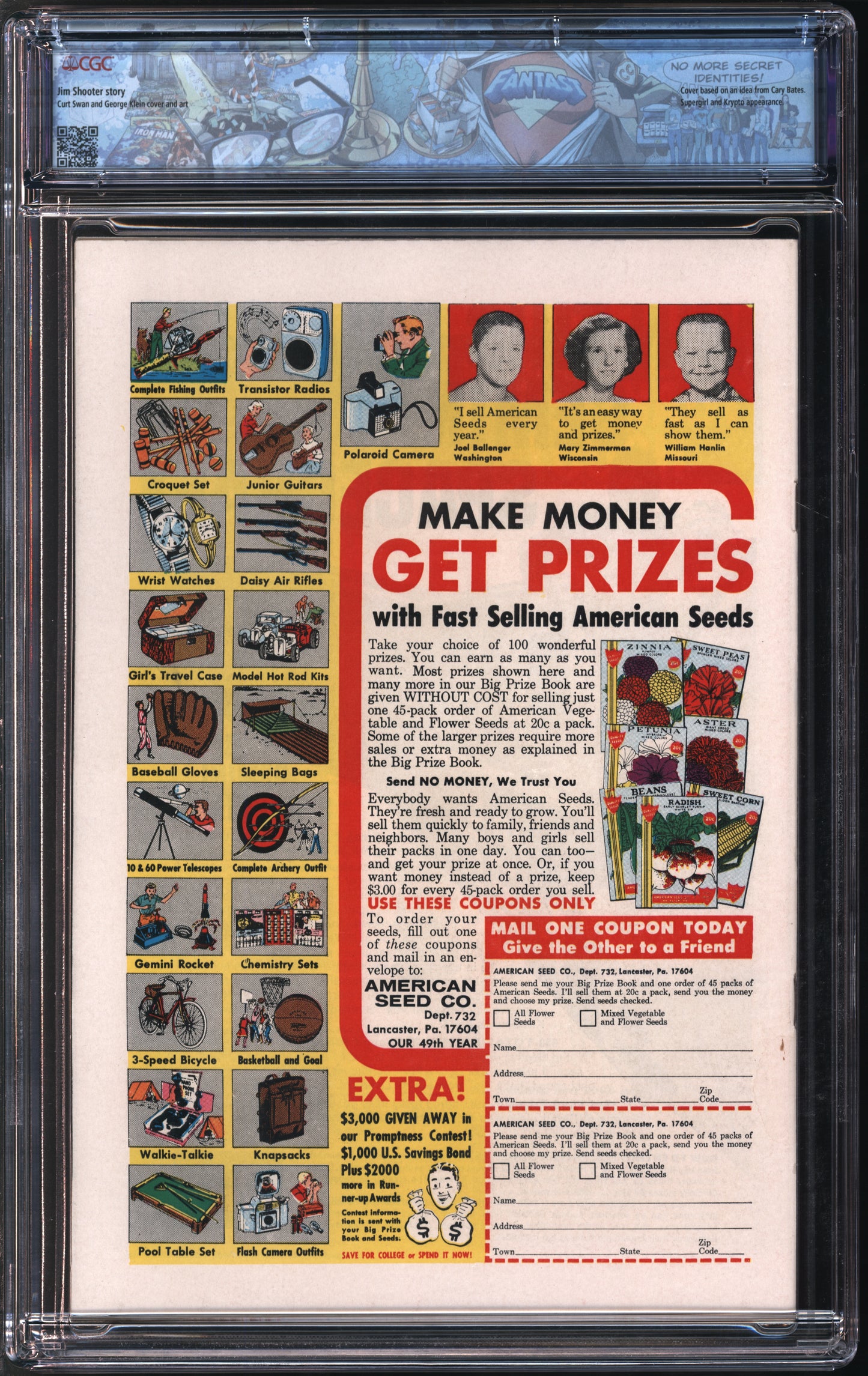 D.C. Comics Superman #195 4/67 FANTAST CGC 9.6 White Pages