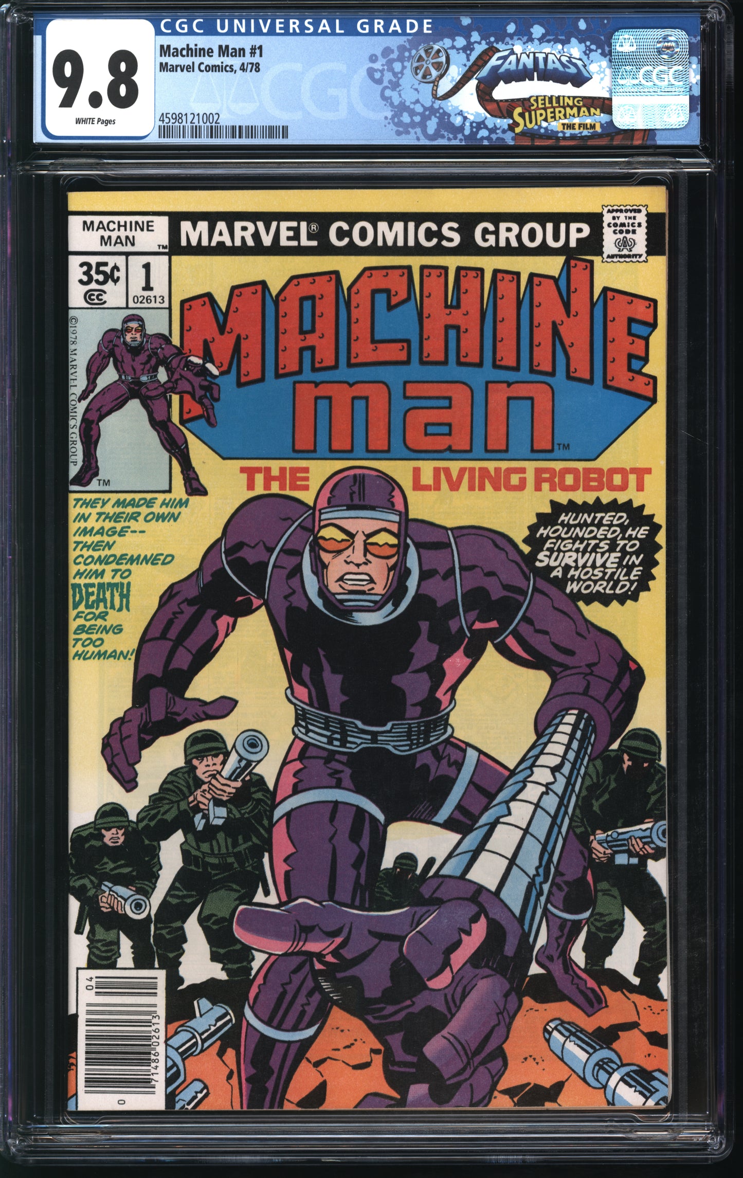Marvel Comics Machine Man #1 4/78 FANTAST CGC 9.8 White Pages