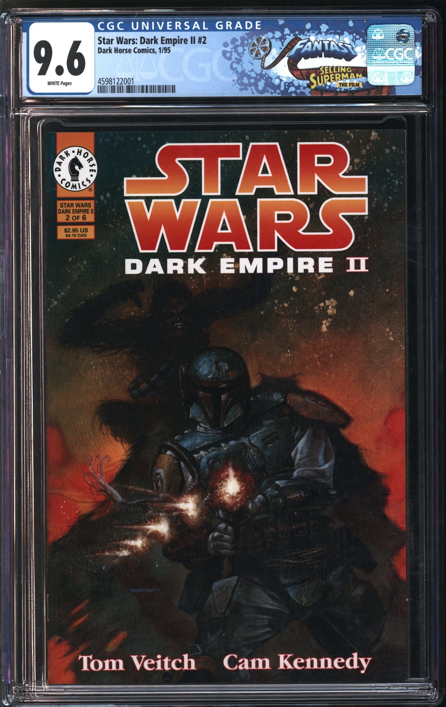 Dark Horse Star Wars: Dark Empire II #2 1/95 FANTAST CGC 9.6 White Pages