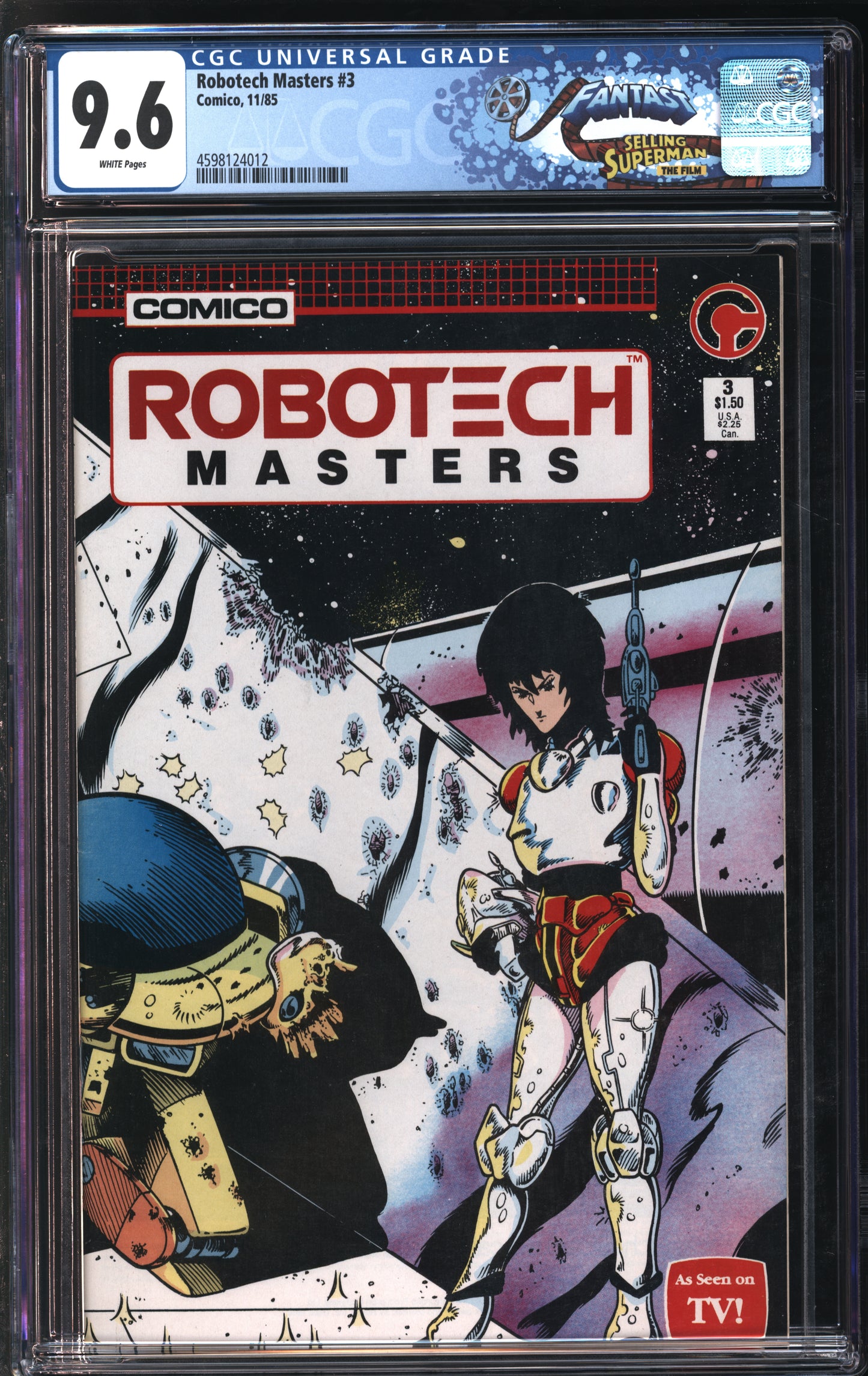 Comico Comics Robotech Masters #3 11/85 FANTAST CGC 9.6 White Pages