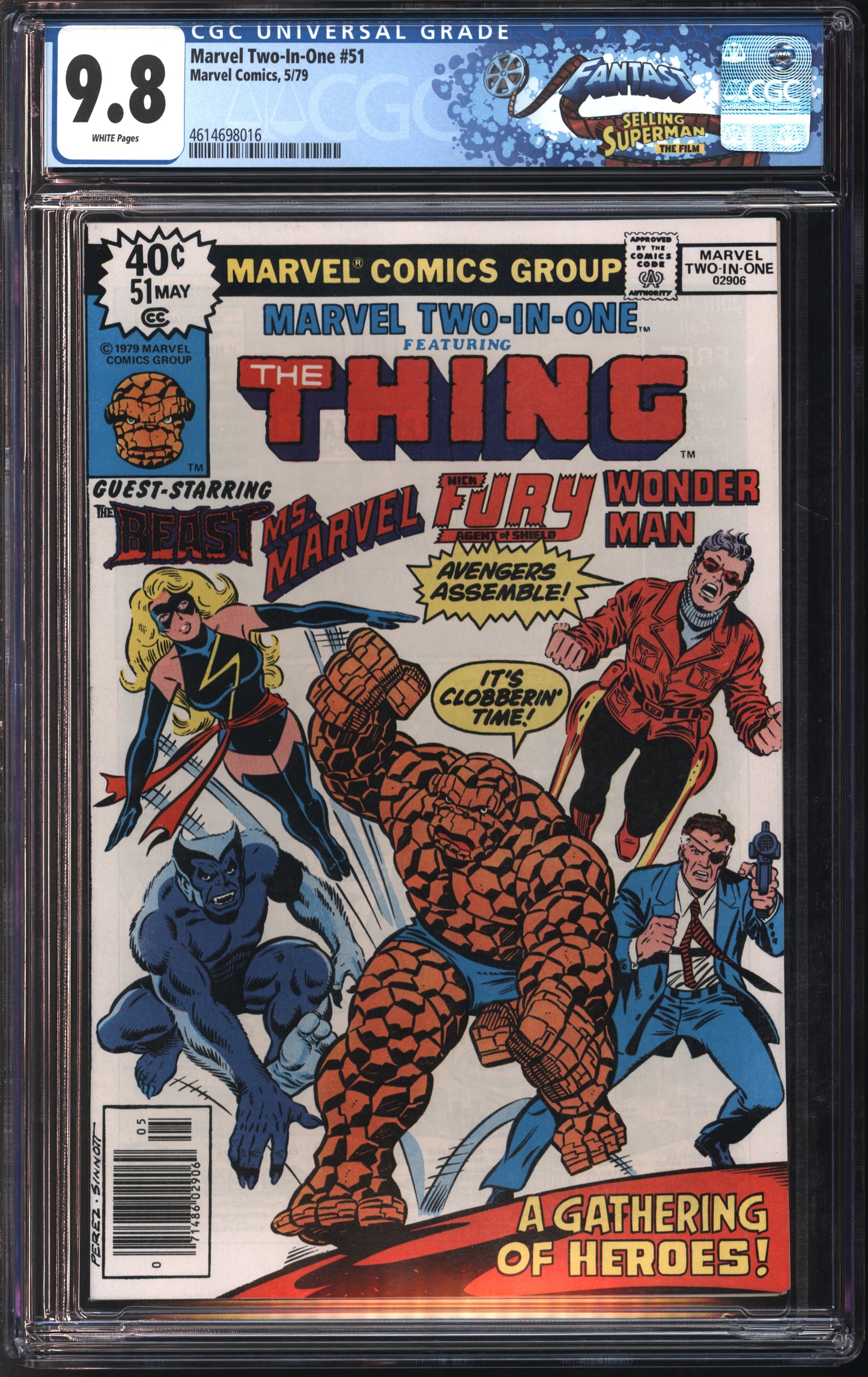 Marvel Comics Marvel Two-In-One #51 5/79 FANTAST CGC 9.8 White Pages