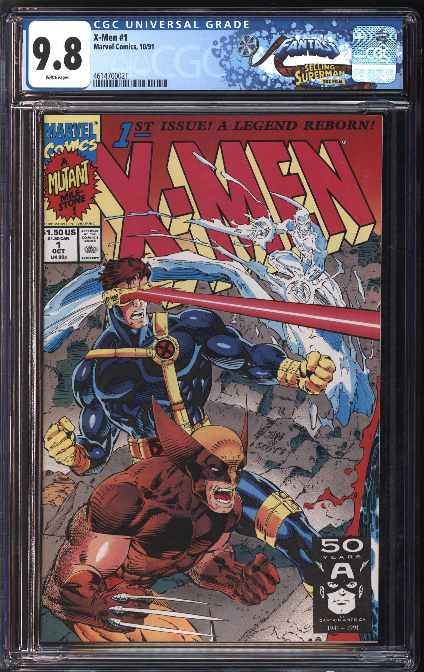 Marvel Comics X-men #1 10/91 FANTAST CGC 9.8 White Pages