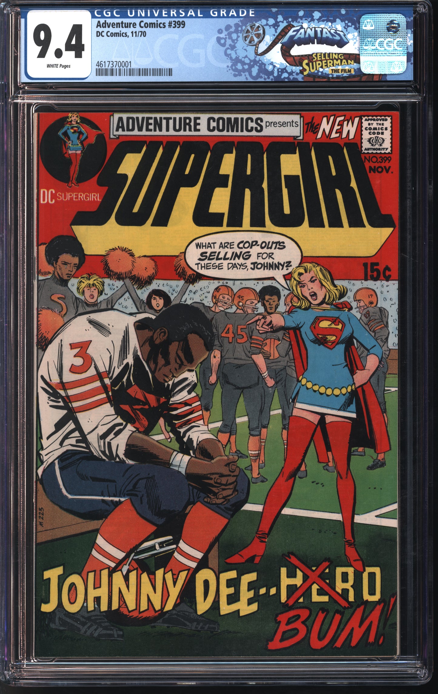 D.C. Comics Adventure Comics #399 11/70 FANTAST CGC 9.4 White Pages