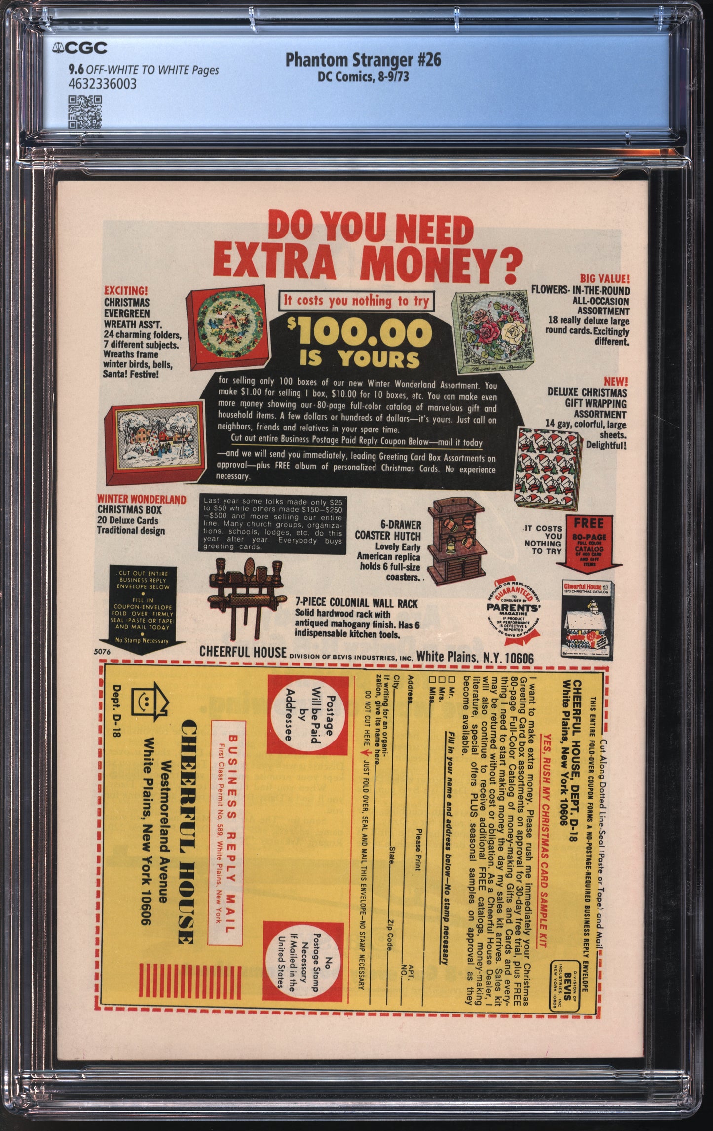 D.C. Comics Phantom Stranger #26 8-9/73 CGC 9.6 Off-White to White Pages