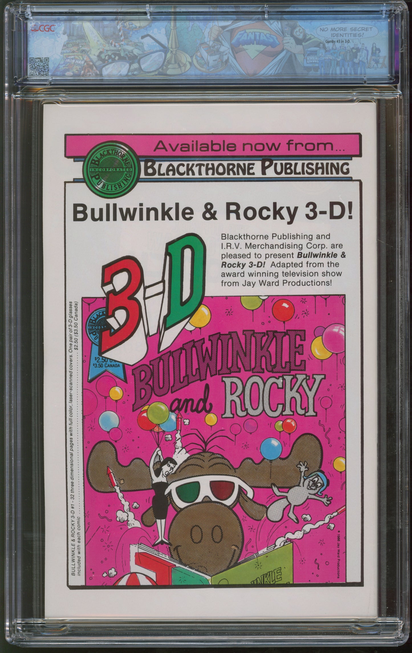 Blackthorne 3-D Series #17 3/87 CGC FANTAST 9.8 White Pages