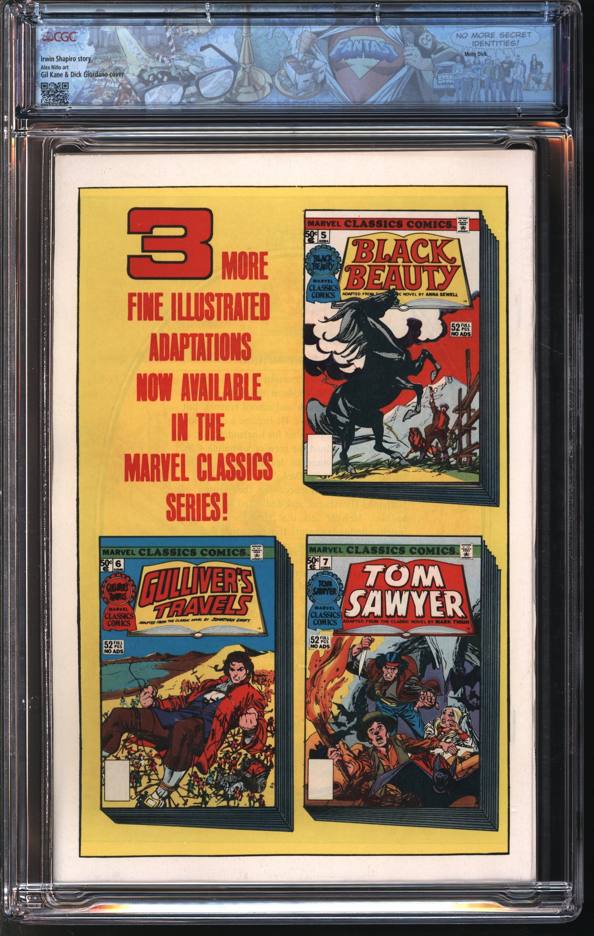 Marvel Classics Comics Series Featuring #8 1976 FANTAST CGC 9.8 White Pages