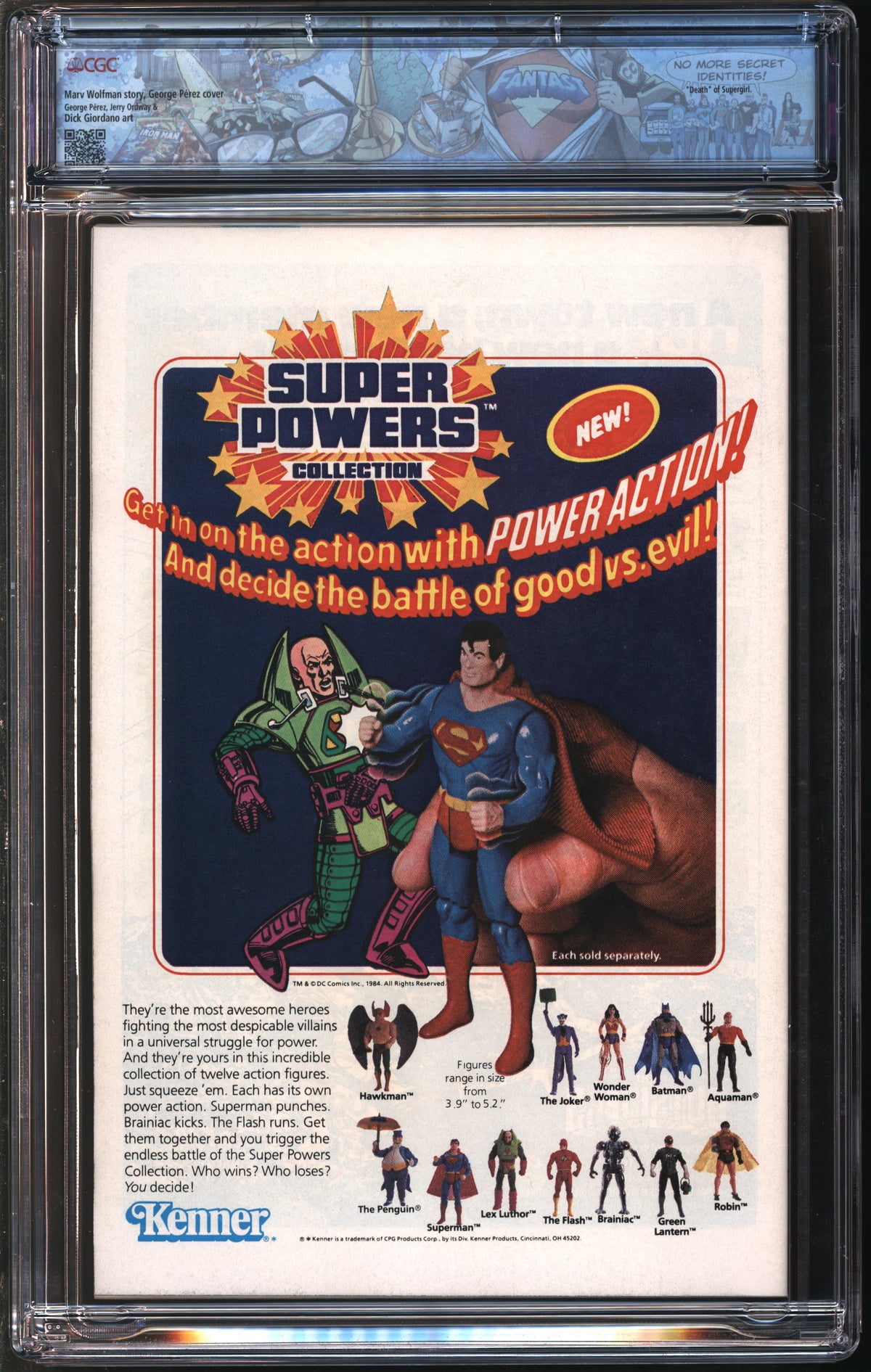 D.C. Comics Crisis on Infinite Earths #7 10/85 FANTAST CGC 9.8 White Pages