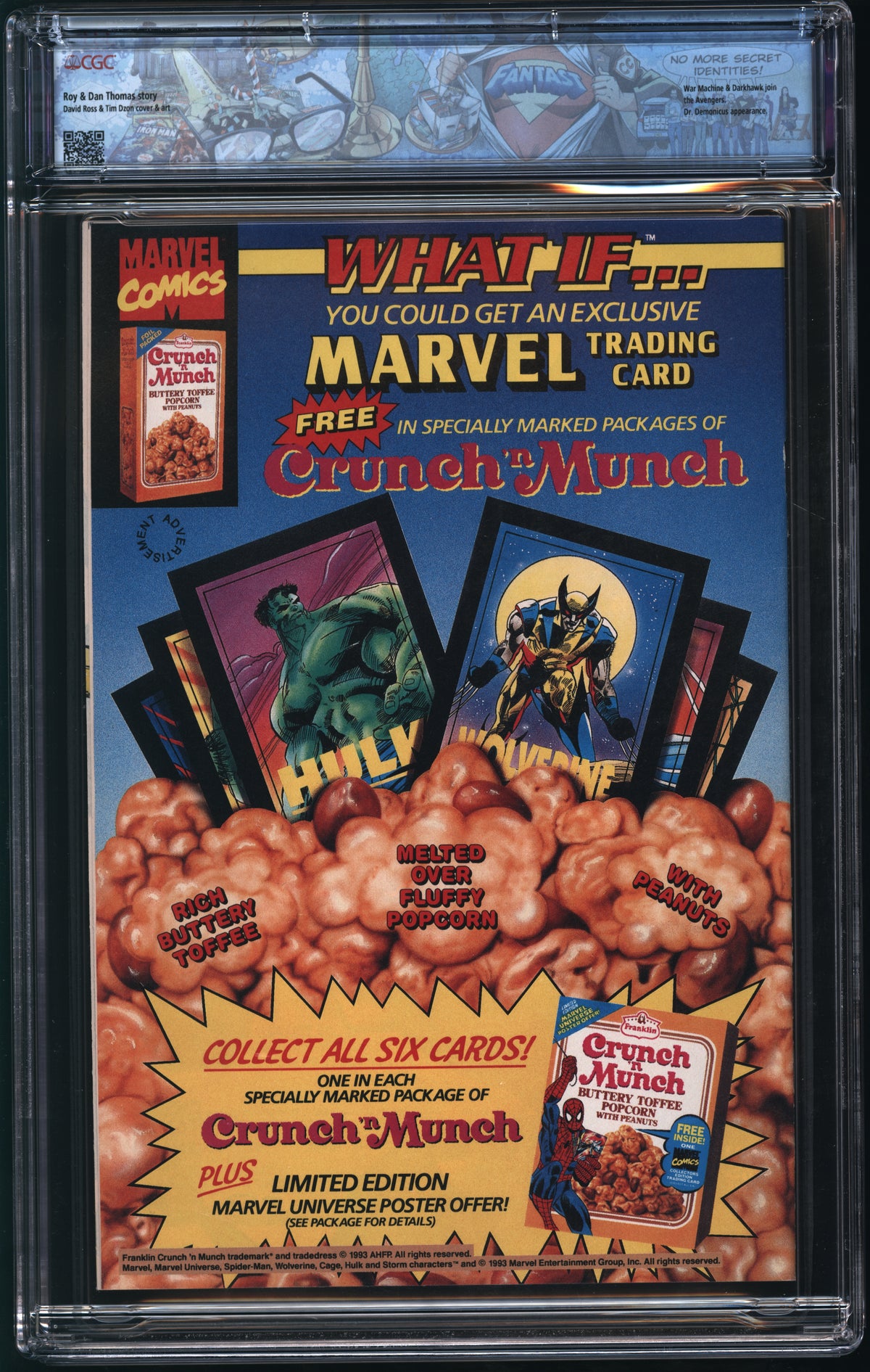 Marvel Comics Avengers West Coast #94 5/93 FANTAST CGC 9.8 White Pages