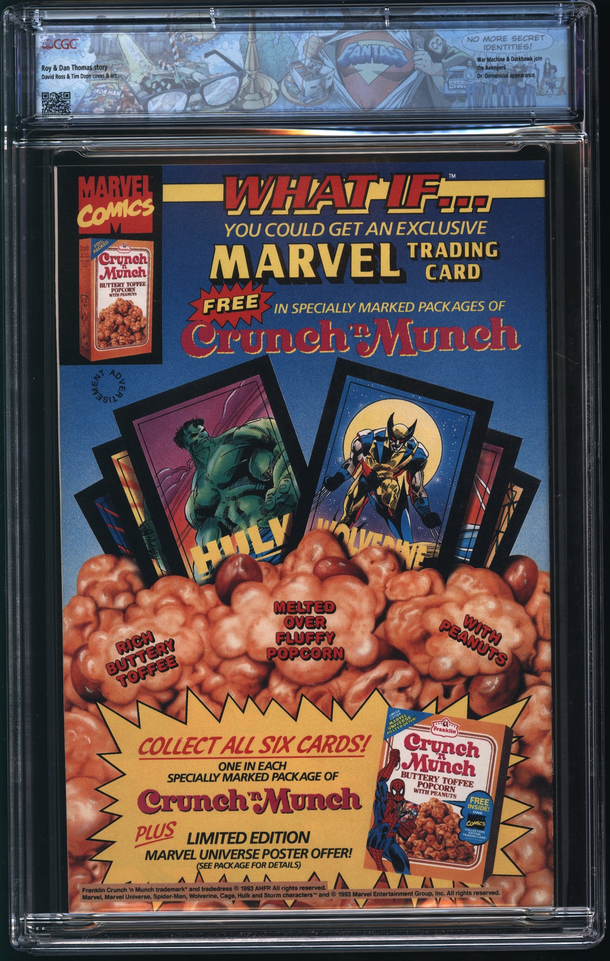 Marvel Comics Avengers West Coast #94 5/93 FANTAST CGC 9.8 White Pages