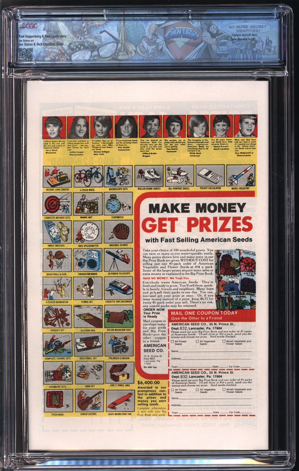 D.C. Comics Showcase #100 5/78 FANTAST CGC 9.8 White Pages